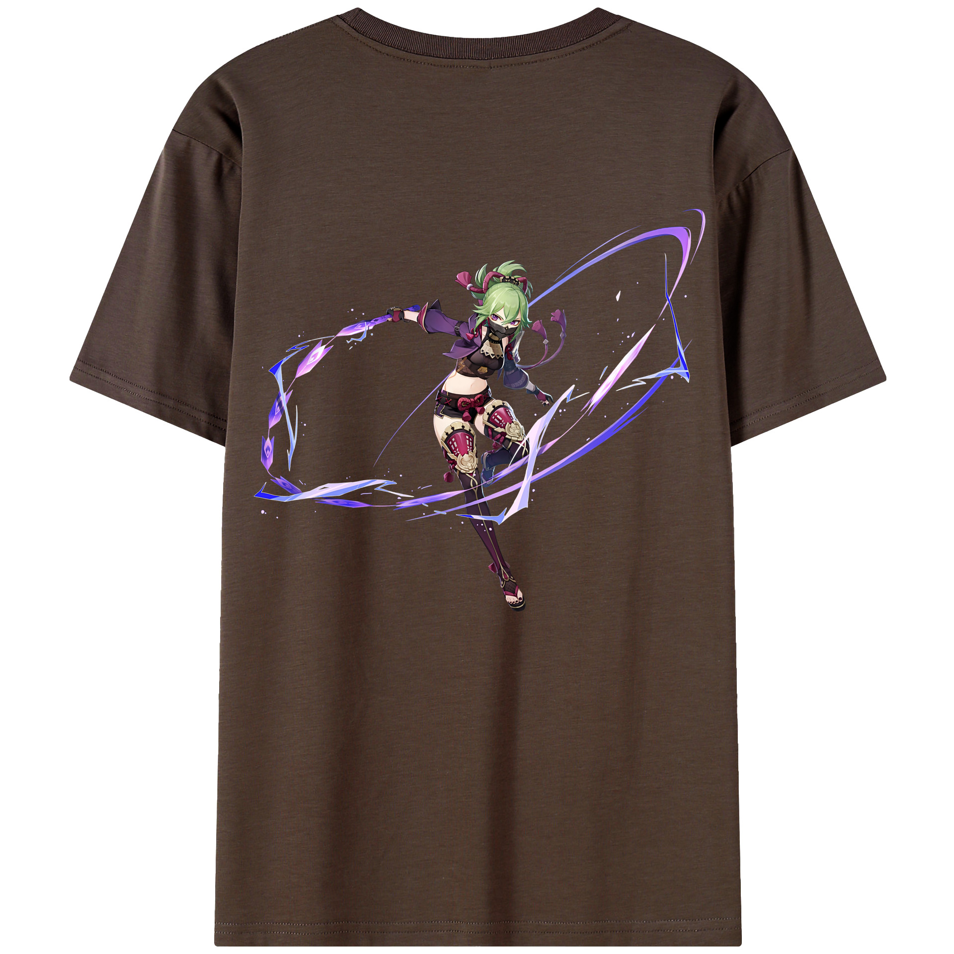 げんし神  久岐忍 くき しのぶ genshin Kuki Shinobu 綿100％半袖Tシャツ（背面プリント）