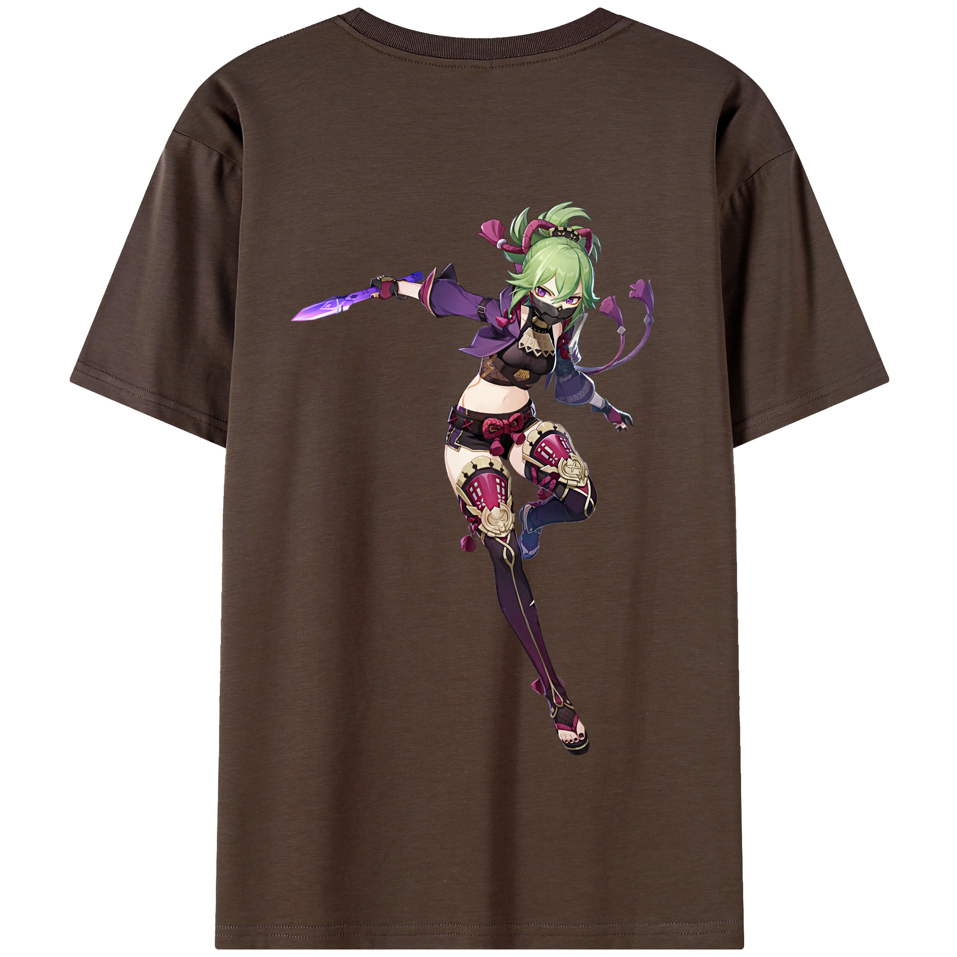 げんし神  久岐忍 くき しのぶ genshin Kuki Shinobu 綿100％半袖Tシャツ（背面プリント）