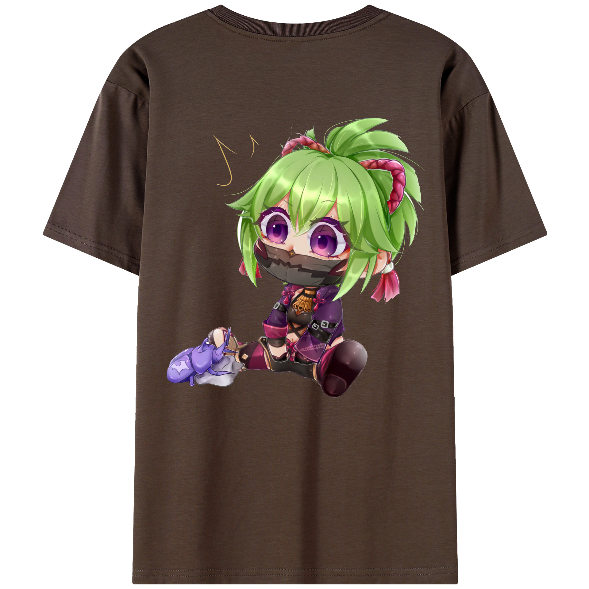 げんし神  久岐忍 くき しのぶ genshin Kuki Shinobu 綿100％半袖Tシャツ（背面プリント）