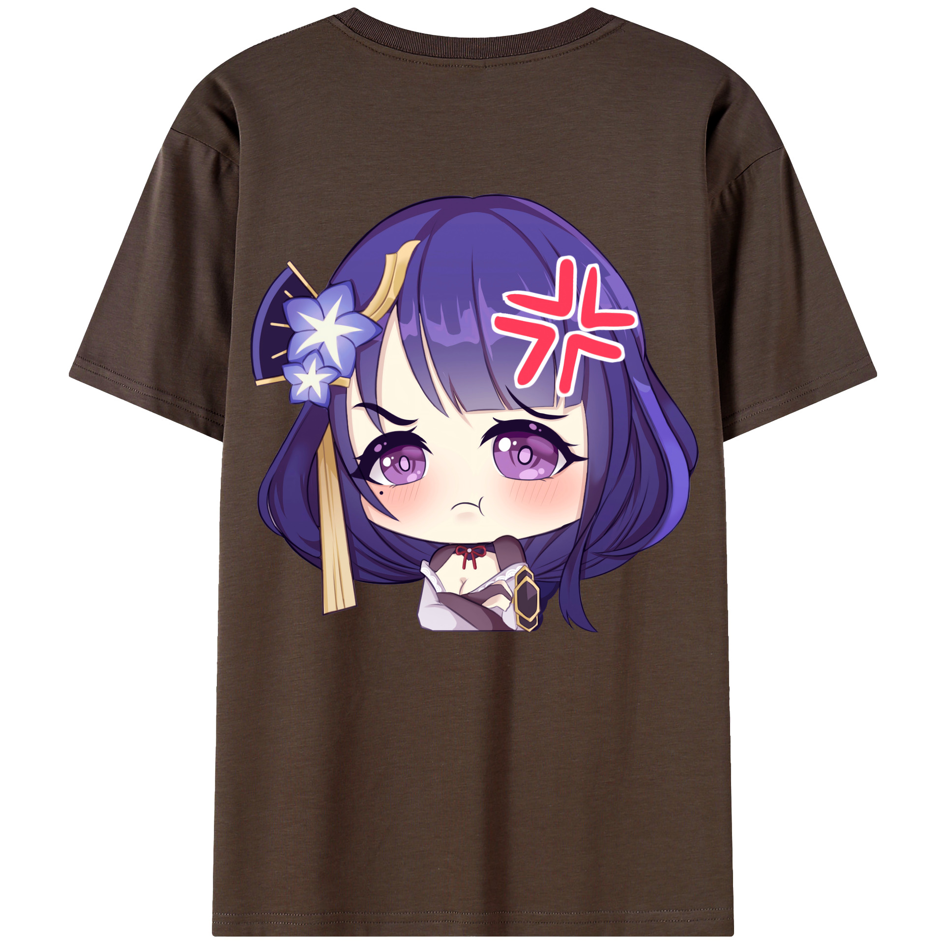げんし神 雷電将軍 らいでんしょうぐん genshin Raiden Shogun 綿100％半袖Tシャツ（背面プリント）