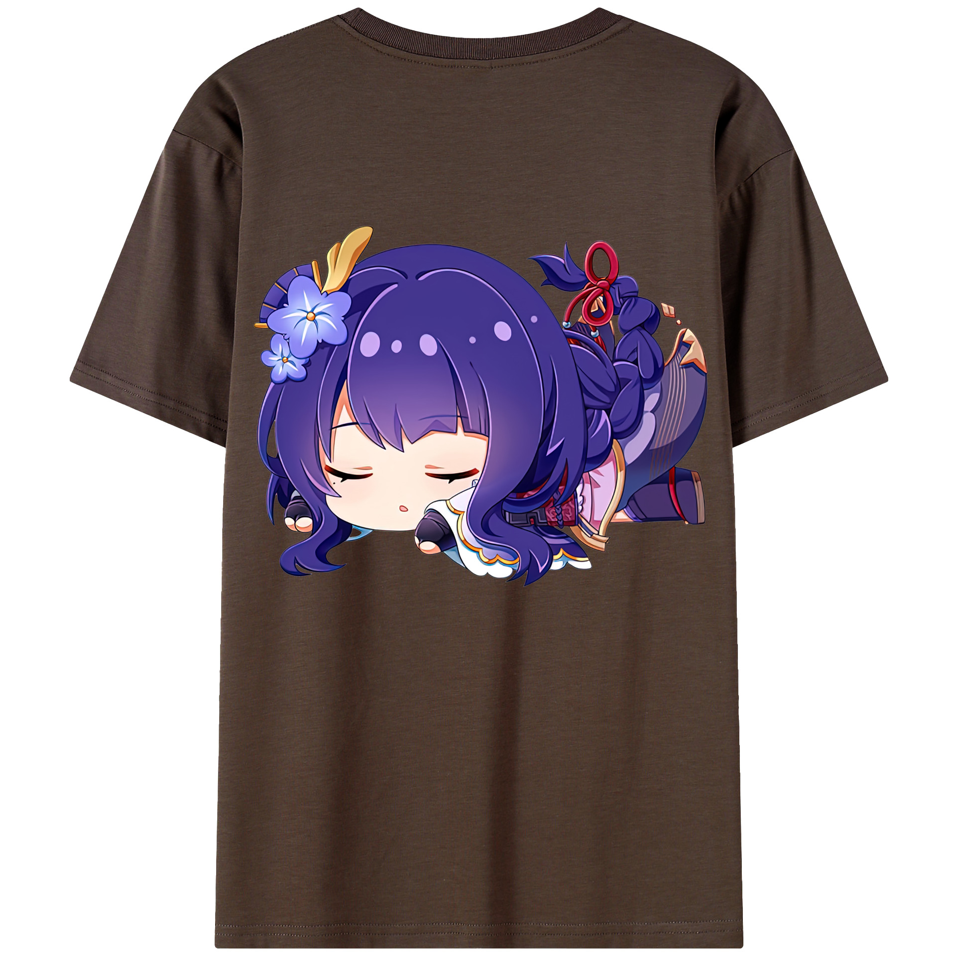げんし神 雷電将軍 らいでんしょうぐん genshin Raiden Shogun 綿100％半袖Tシャツ（背面プリント）