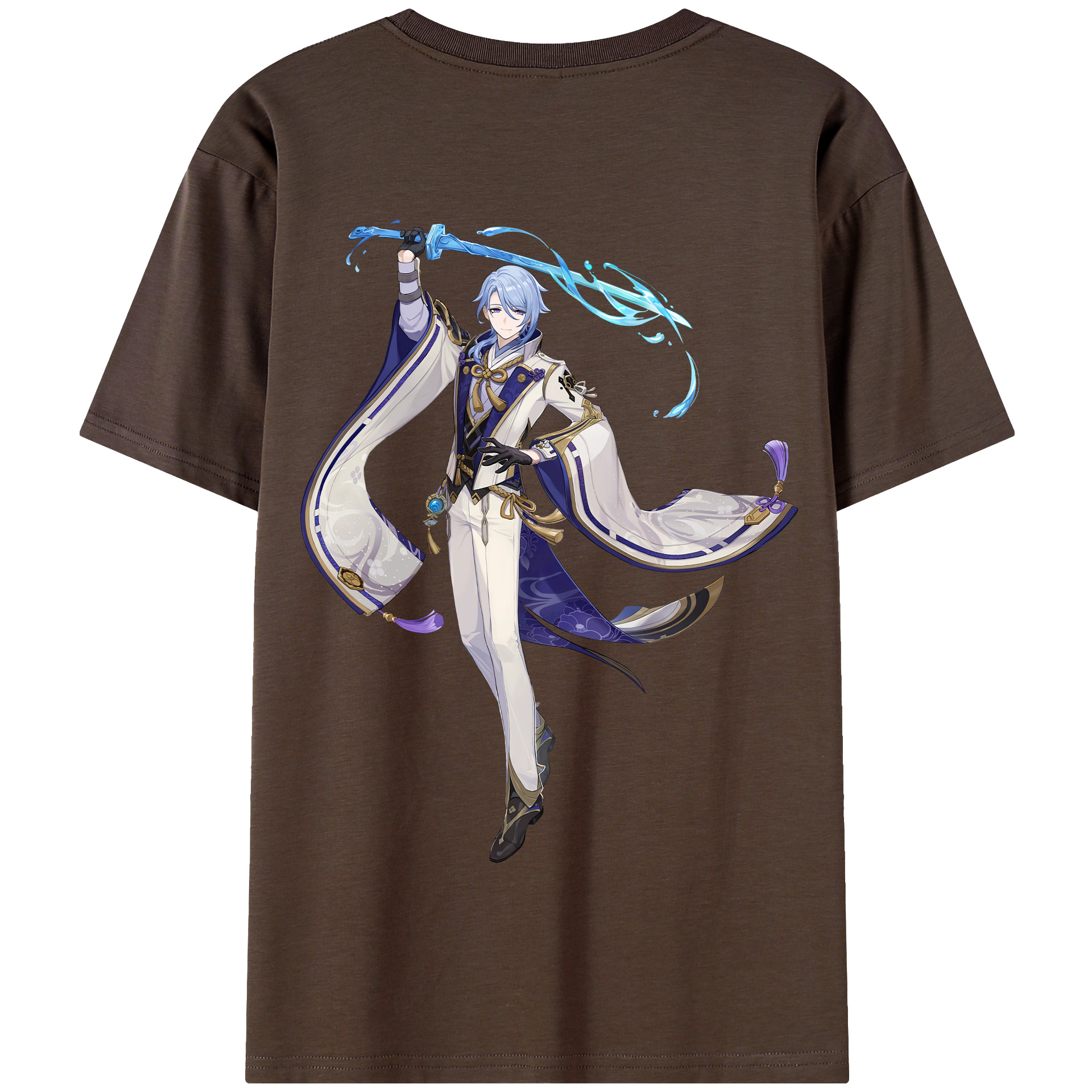 げんし神 神里綾人 かみさとあやと genshin Kamisato Ayato 綿100％半袖Tシャツ（背面プリント）