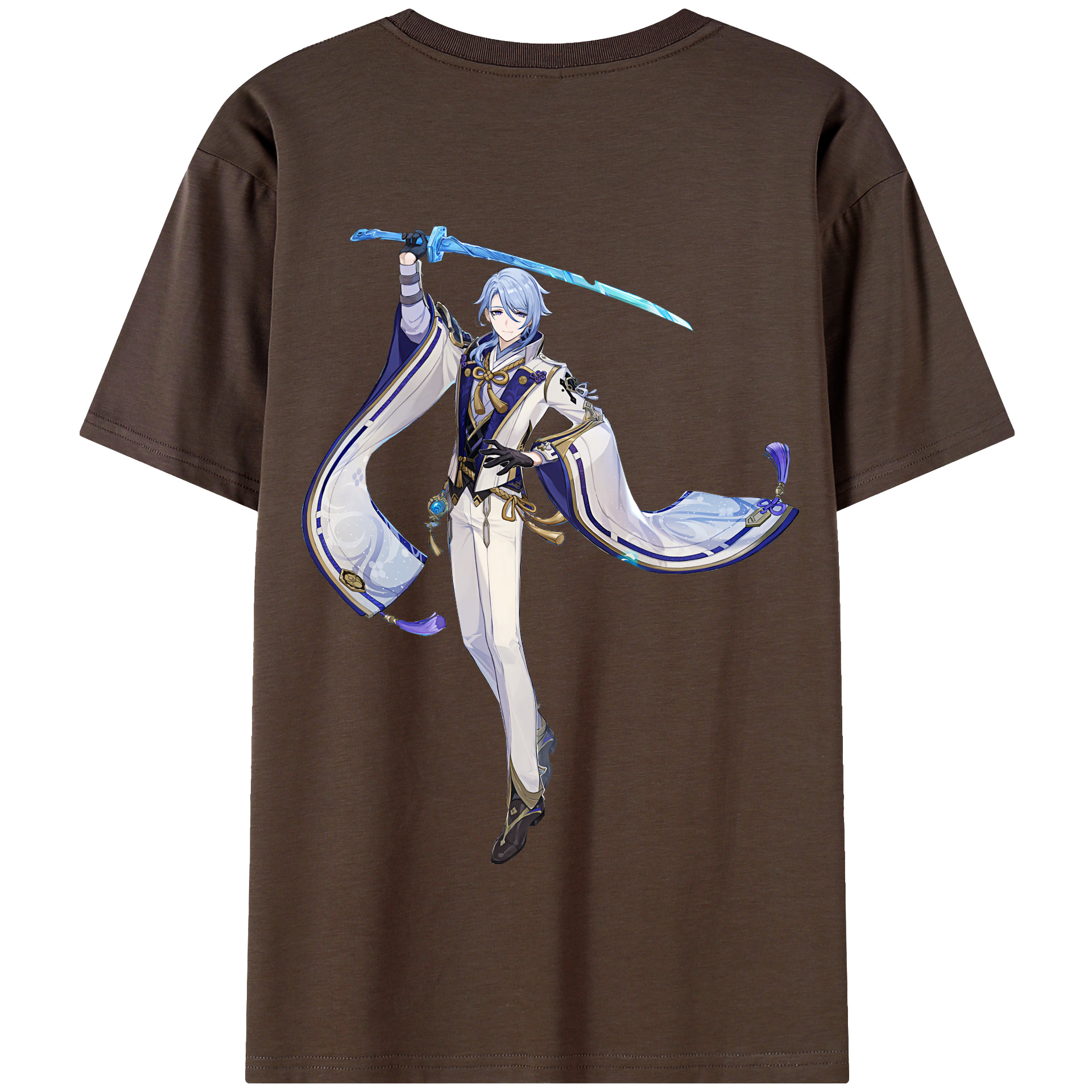 げんし神 神里綾人 かみさとあやと genshin Kamisato Ayato 綿100％半袖Tシャツ（背面プリント）