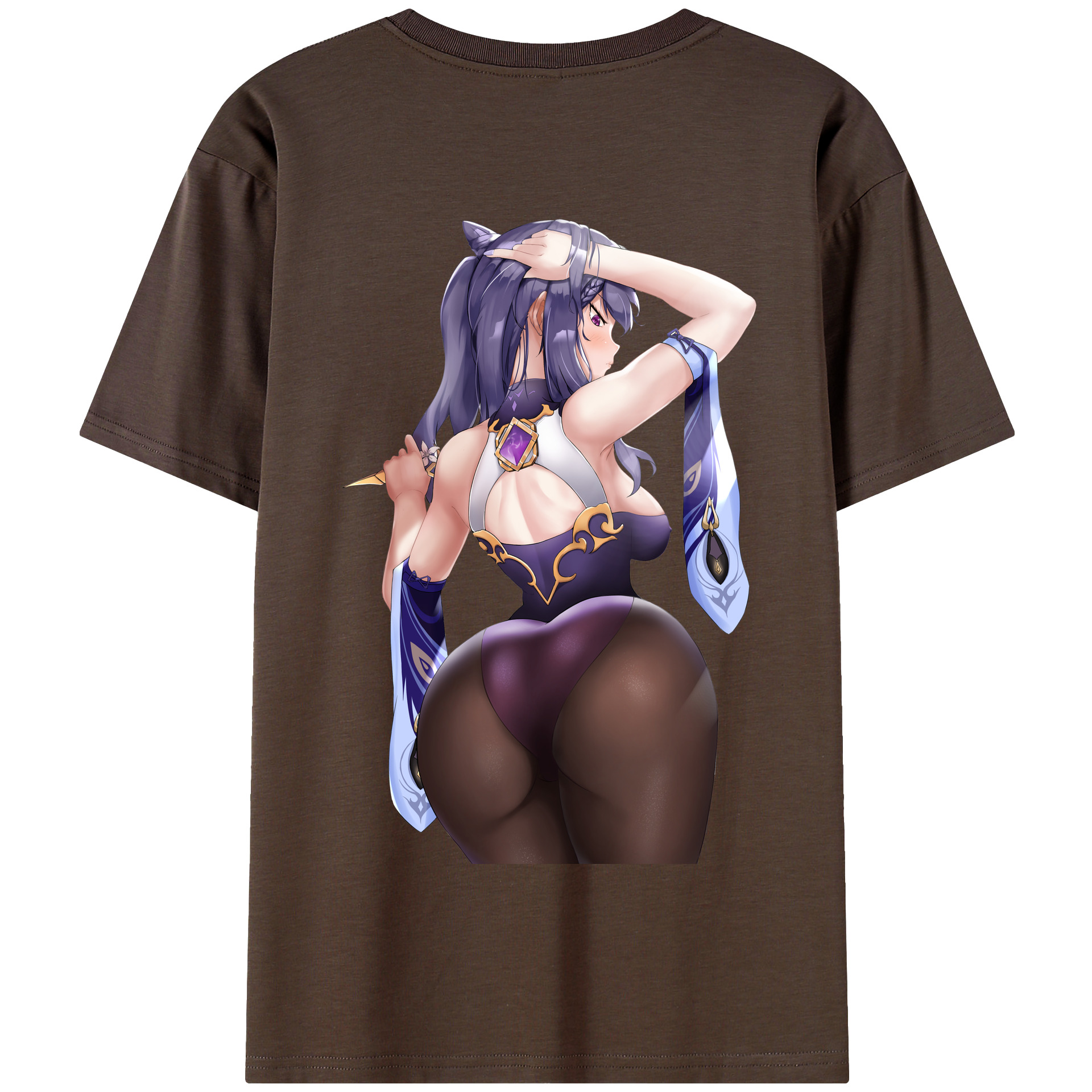 げんし神 刻晴 こくせい genshin Kokusei 綿100％半袖Tシャツ（背面プリント）