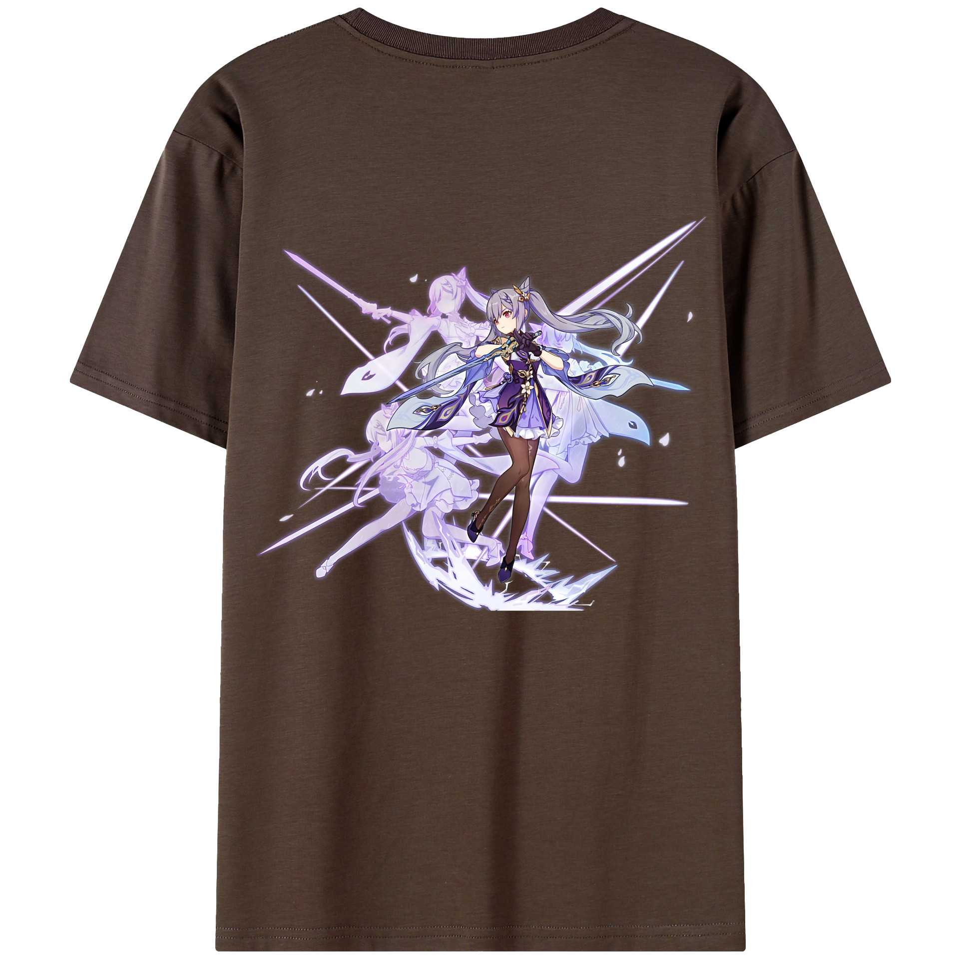 げんし神 刻晴 こくせい genshin Kokusei 綿100％半袖Tシャツ（背面プリント）
