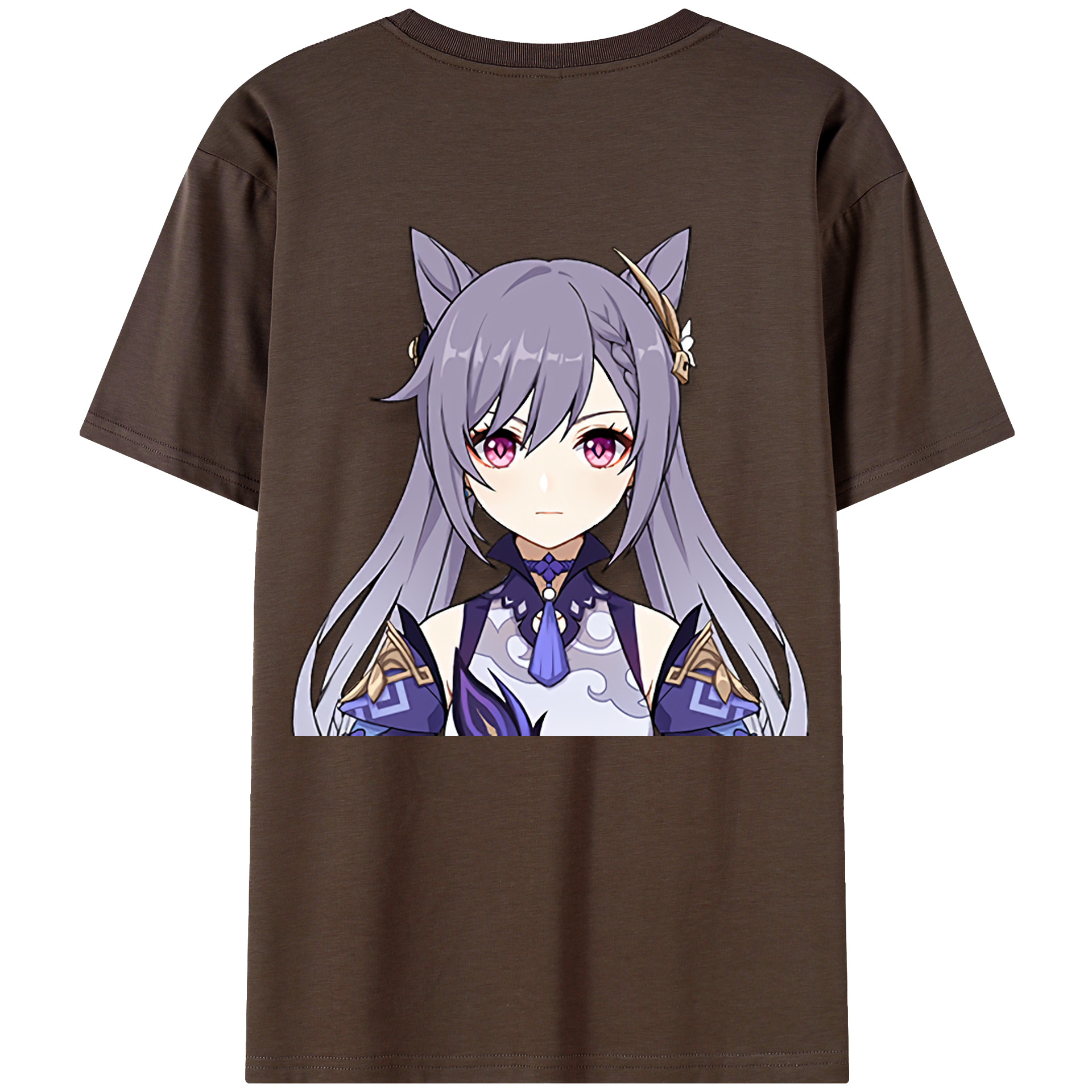 げんし神 刻晴 こくせい genshin Kokusei 綿100％半袖Tシャツ（背面プリント）