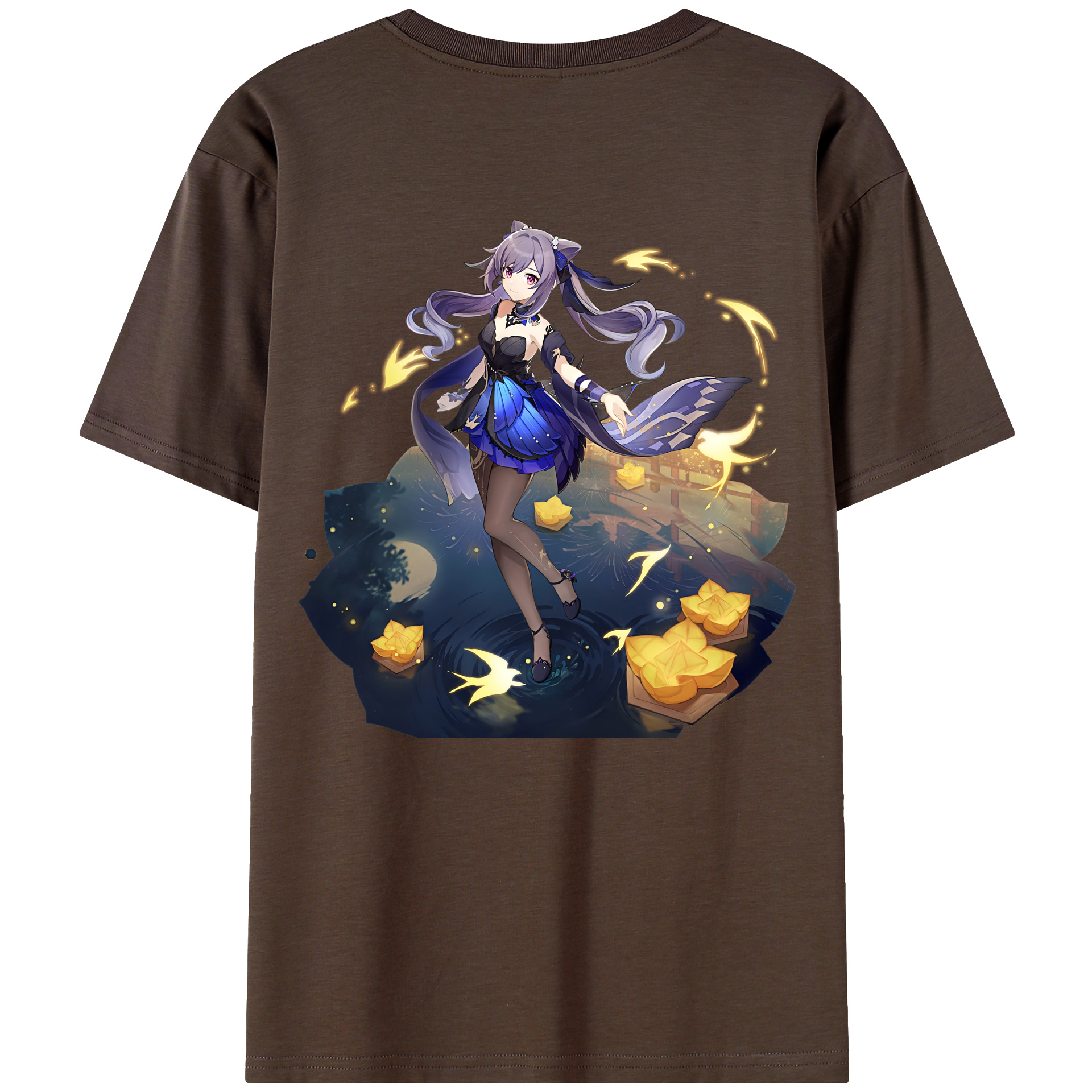 げんし神 刻晴 こくせい genshin Kokusei 綿100％半袖Tシャツ（背面プリント）