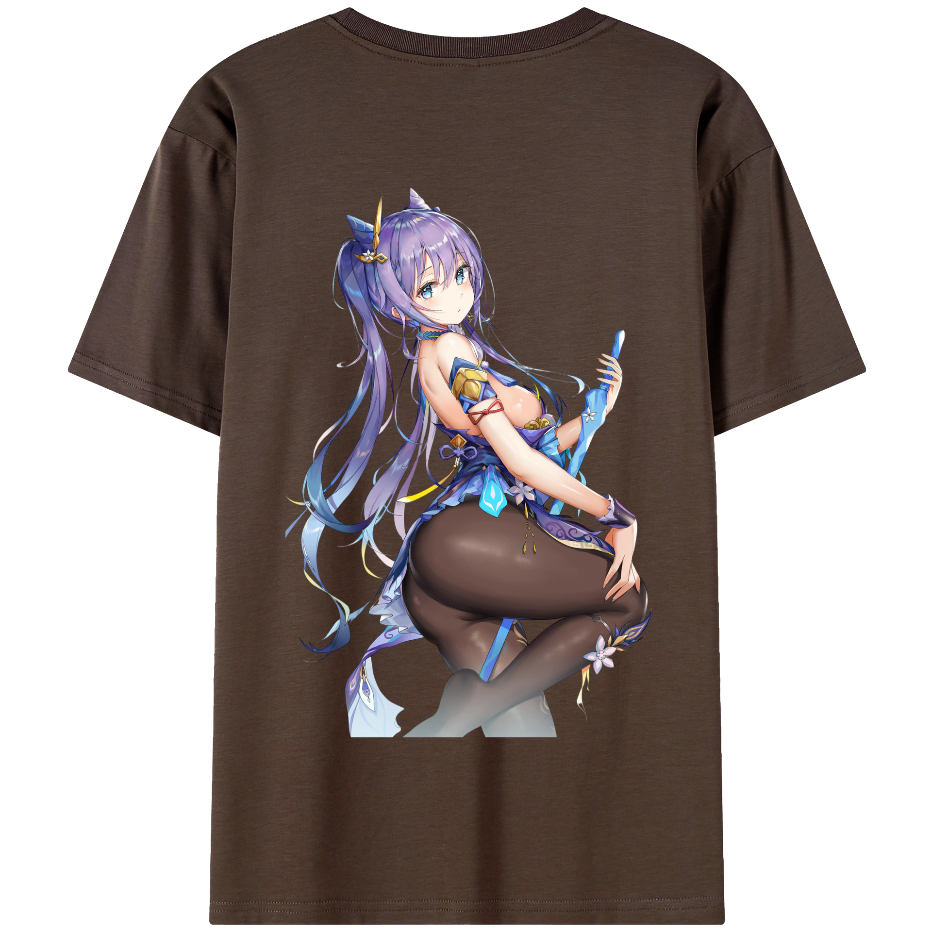げんし神 刻晴 こくせい genshin Kokusei 綿100％半袖Tシャツ（背面プリント）