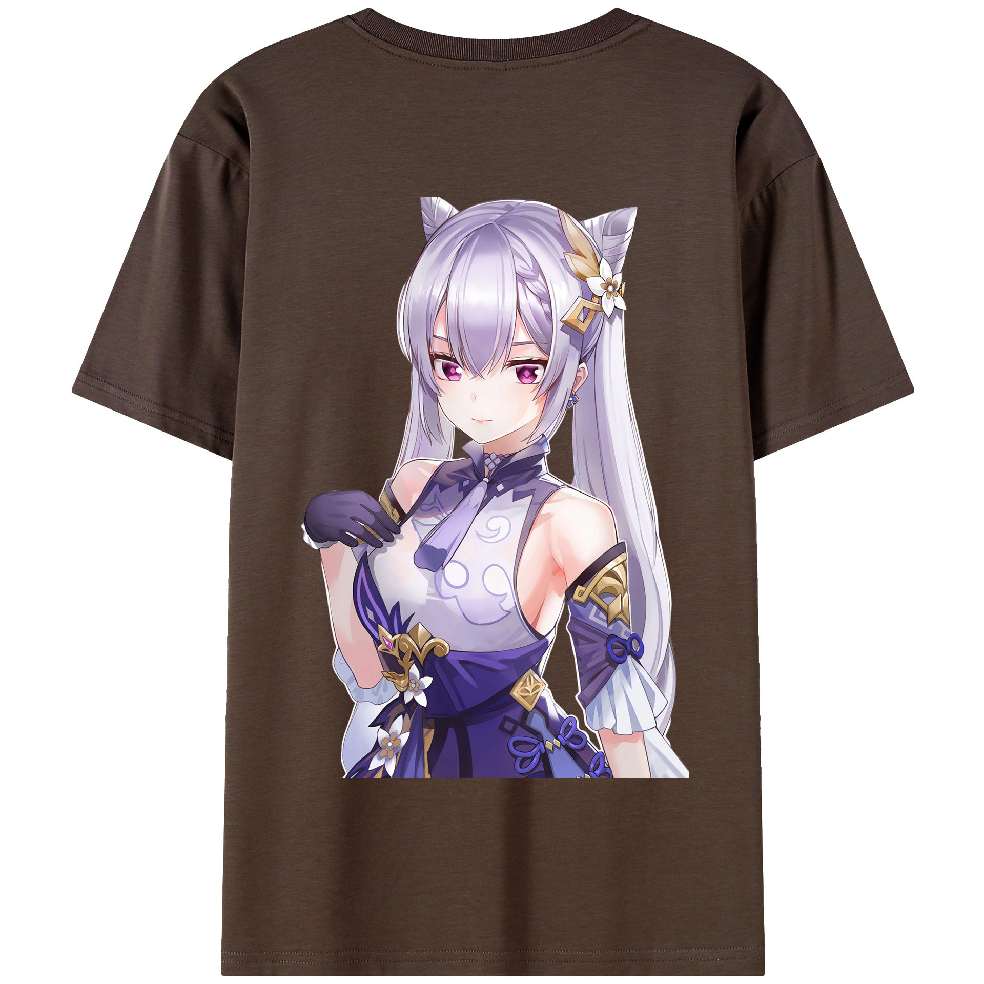 げんし神 刻晴 こくせい genshin Kokusei 綿100％半袖Tシャツ（背面プリント）