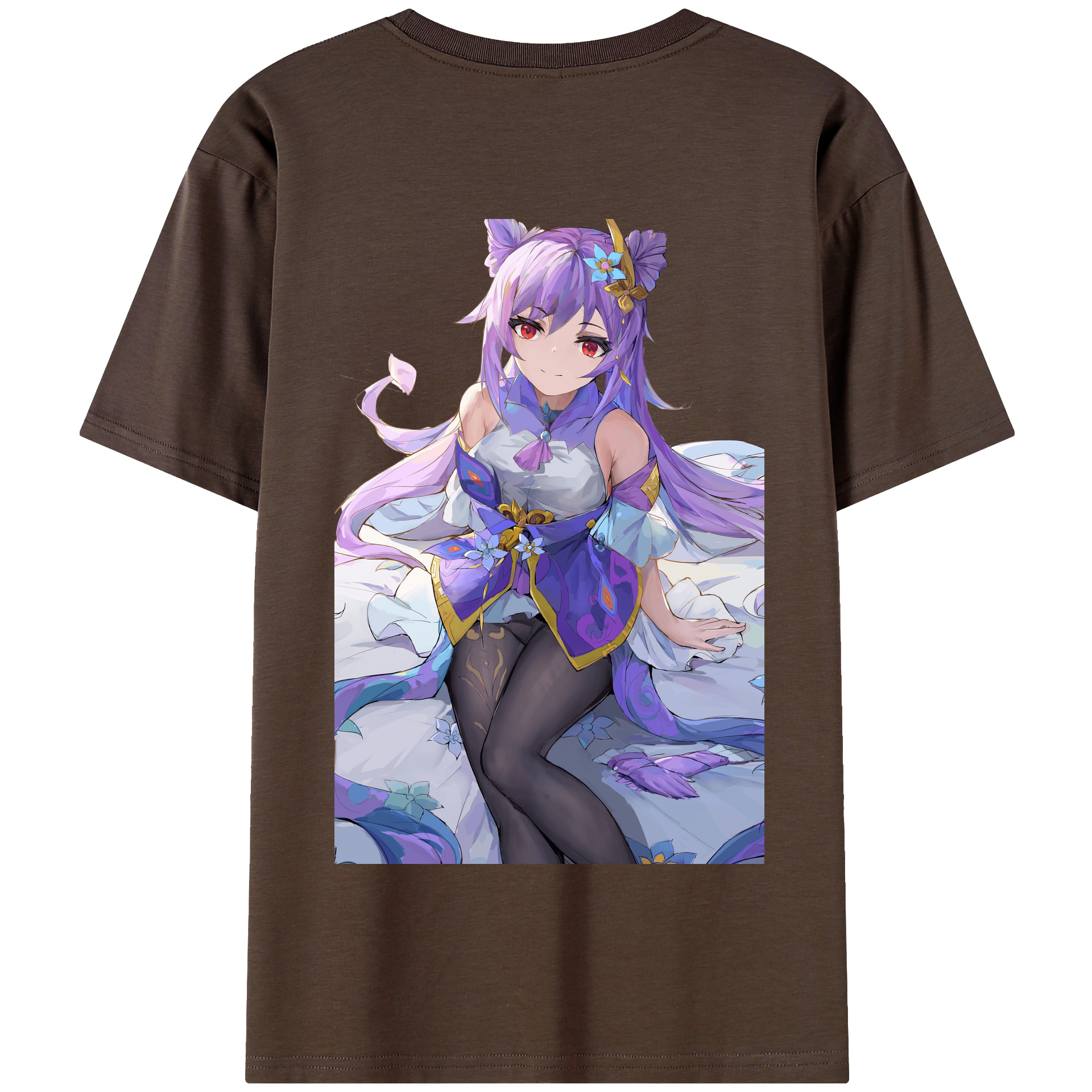 げんし神 刻晴 こくせい genshin Kokusei 綿100％半袖Tシャツ（背面プリント）