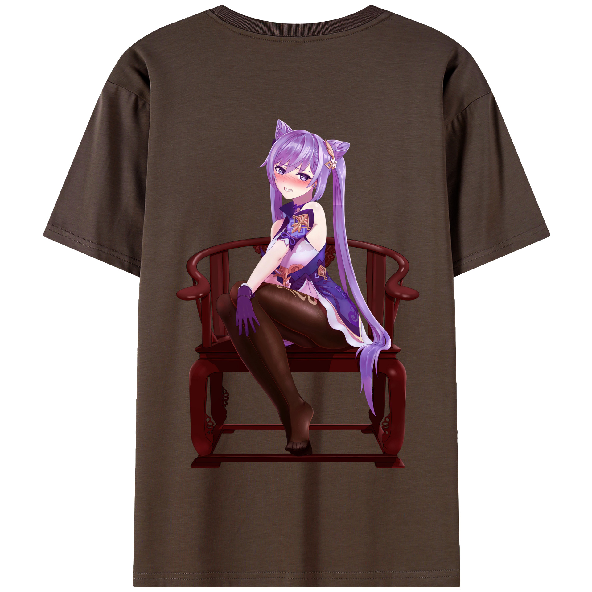 げんし神 刻晴 こくせい genshin Kokusei 綿100％半袖Tシャツ（背面プリント）
