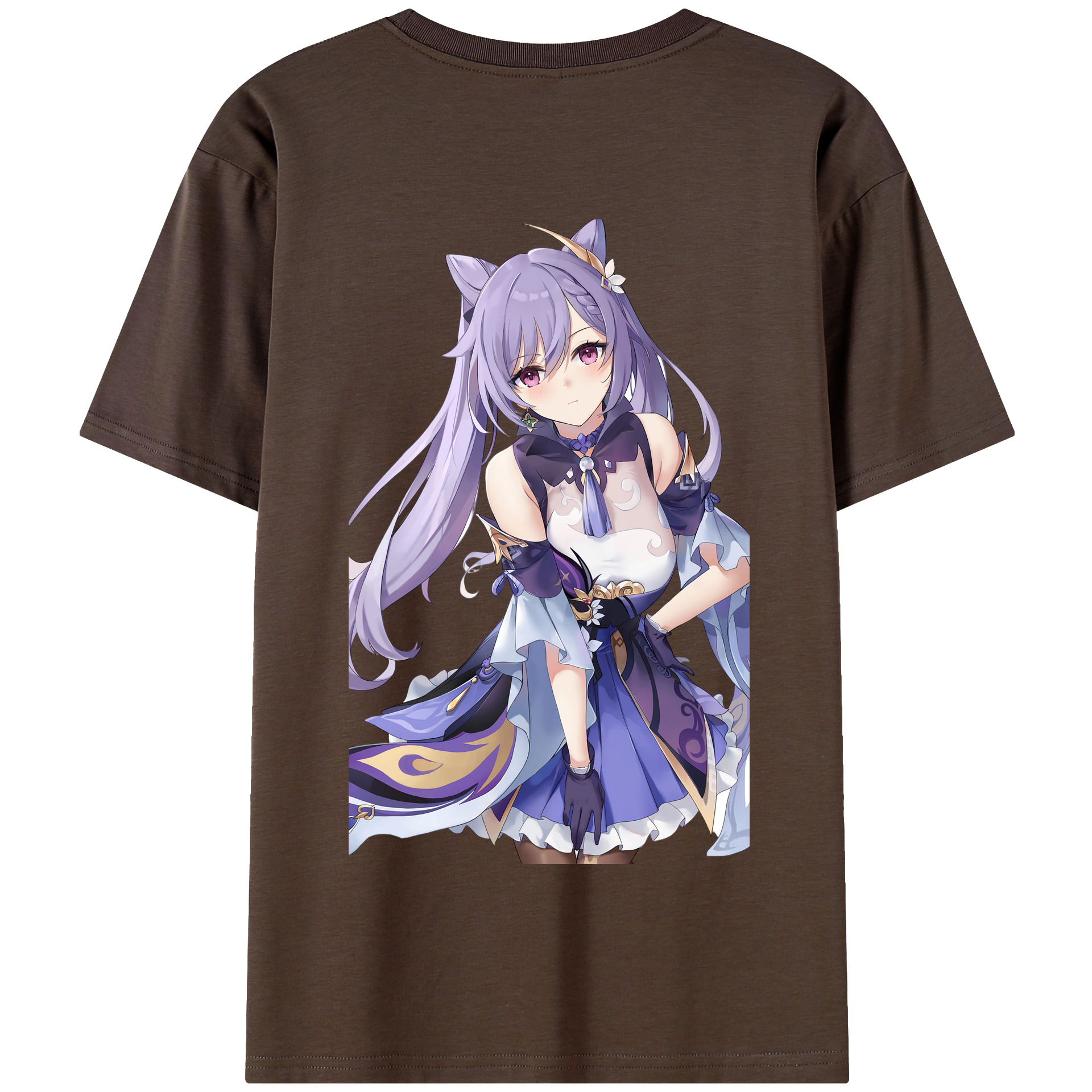 げんし神 刻晴 こくせい genshin Kokusei 綿100％半袖Tシャツ（背面プリント）