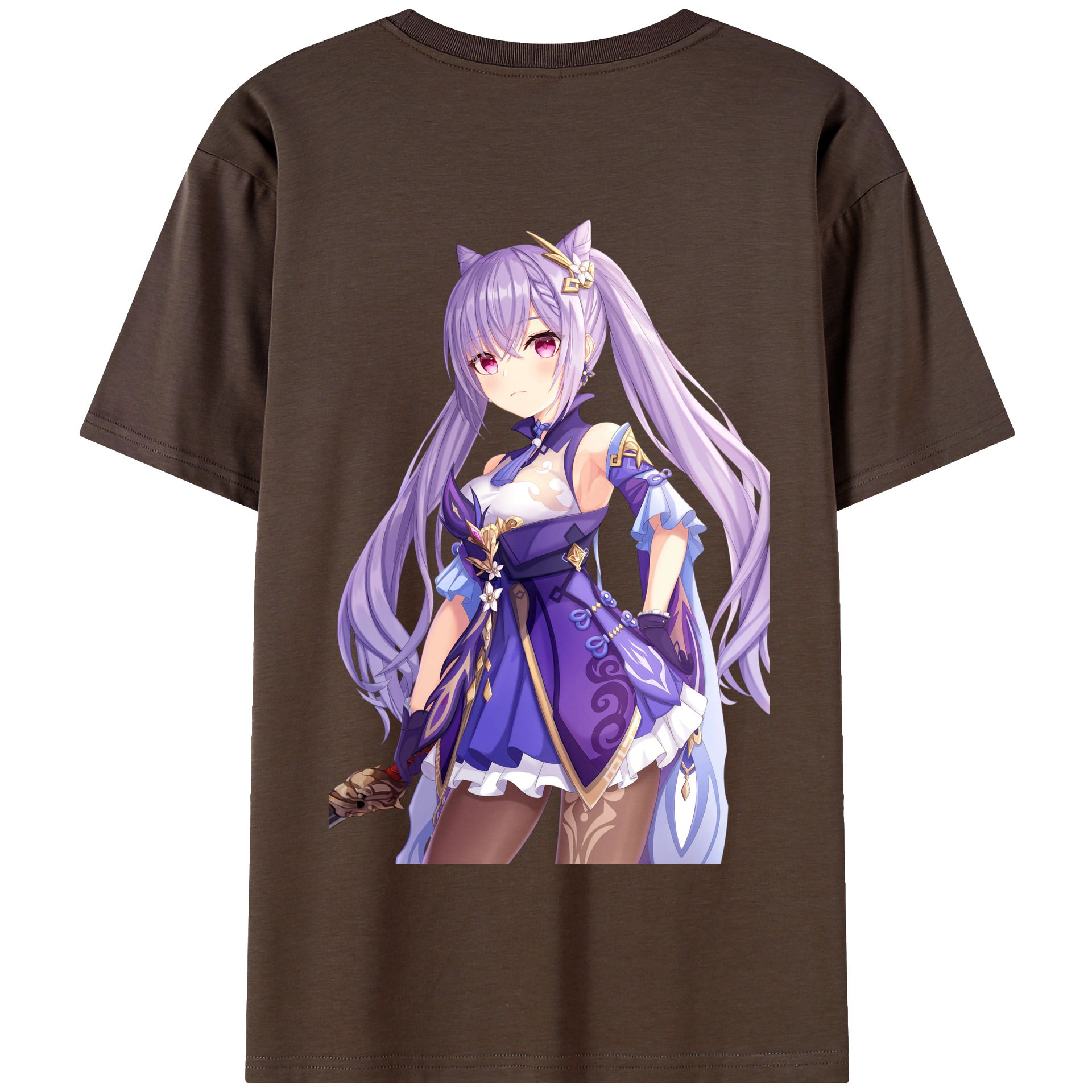 げんし神 刻晴 こくせい genshin Kokusei 綿100％半袖Tシャツ（背面プリント）