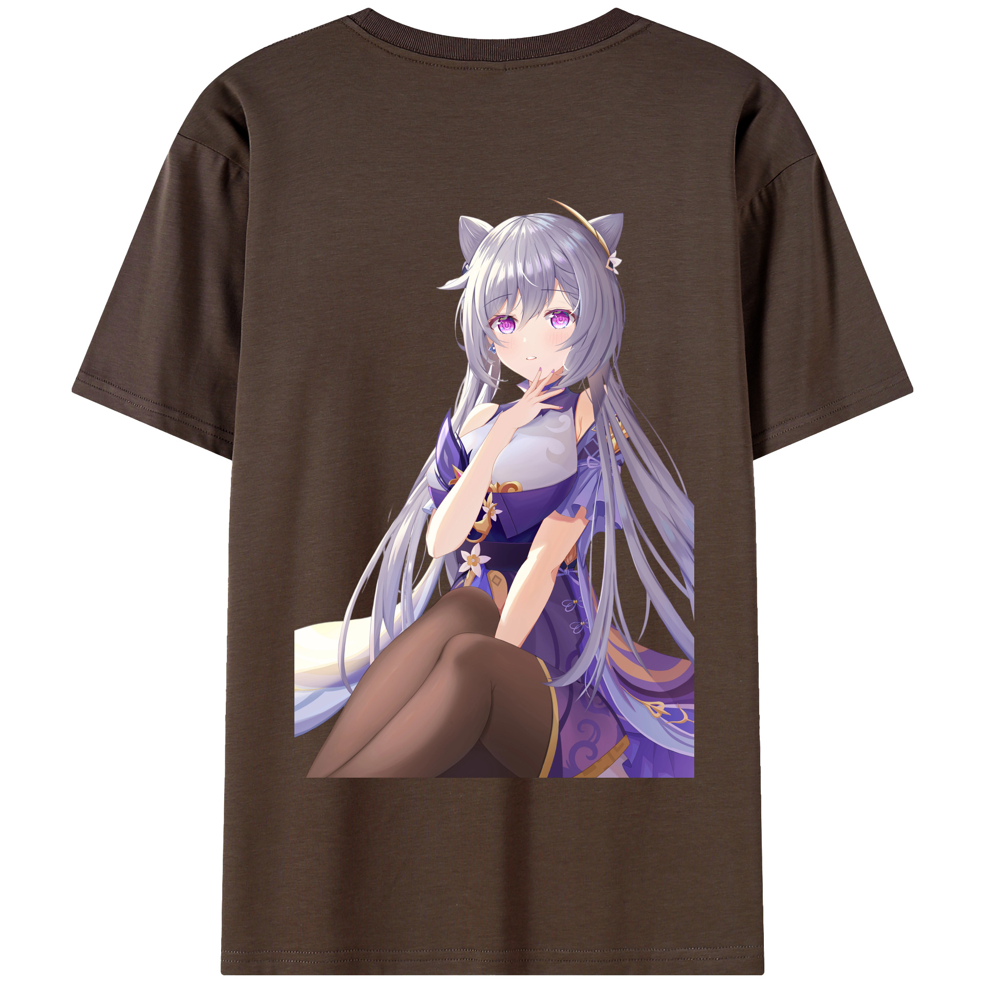 げんし神 刻晴 こくせい genshin Kokusei 綿100％半袖Tシャツ（背面プリント）