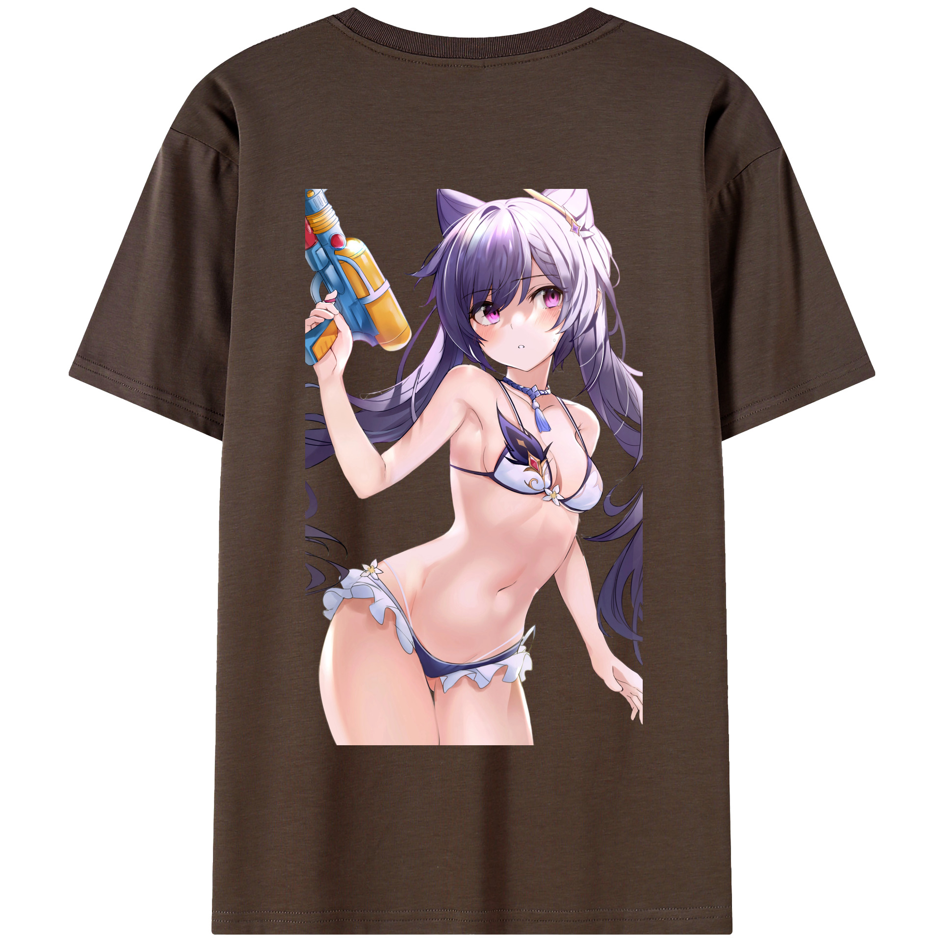 げんし神 刻晴 こくせい genshin Kokusei 綿100％半袖Tシャツ（背面プリント）