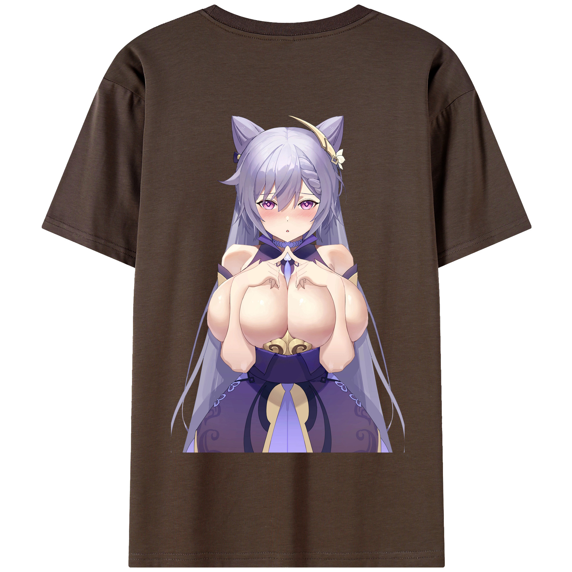 げんし神 刻晴 こくせい genshin Kokusei 綿100％半袖Tシャツ（背面プリント）