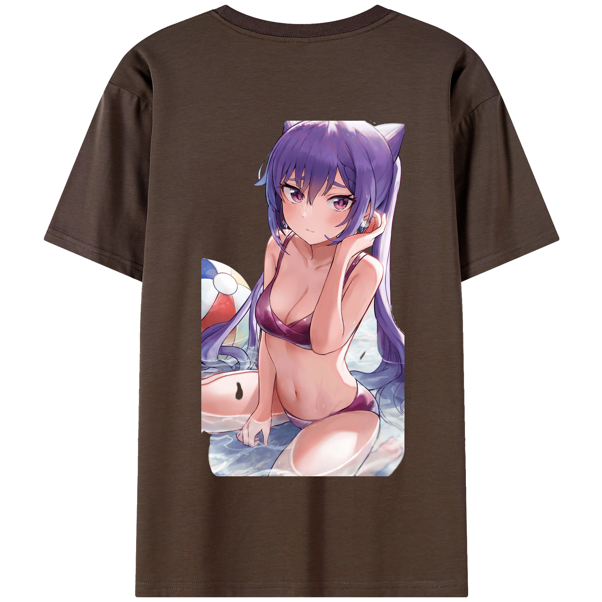 げんし神 刻晴 こくせい genshin Kokusei 綿100％半袖Tシャツ（背面プリント）
