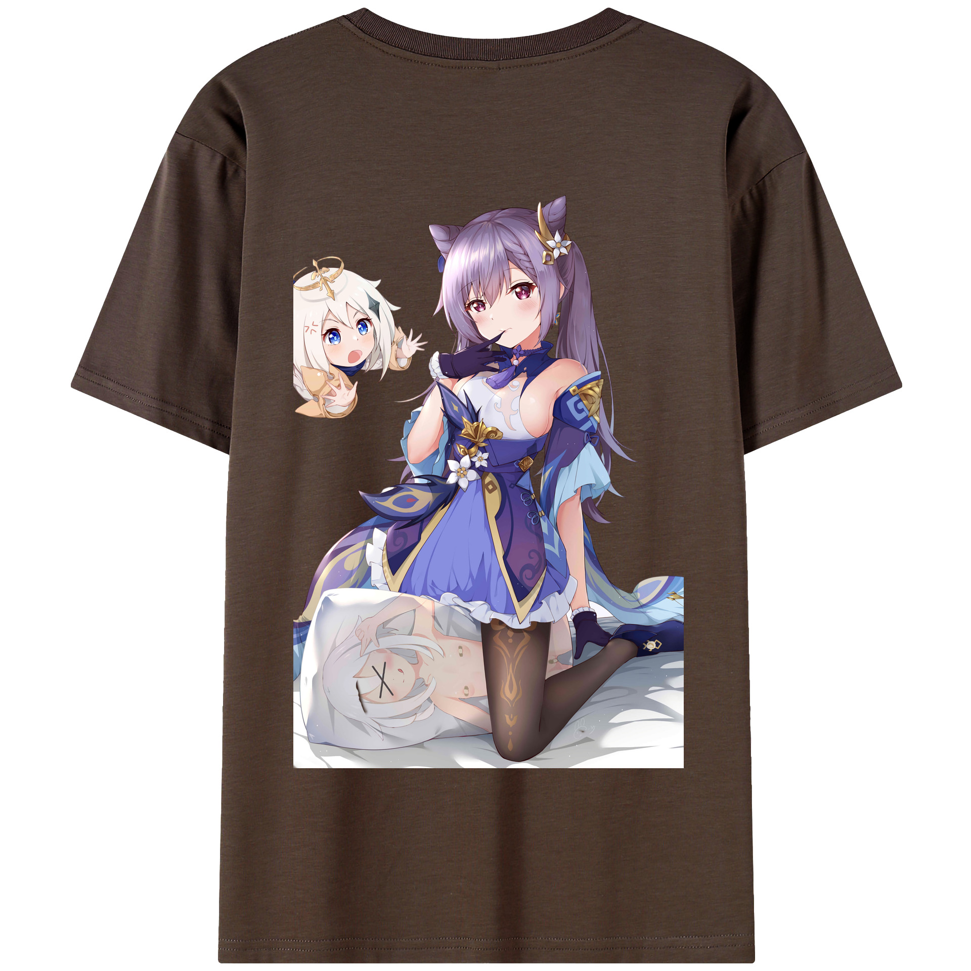 げんし神 刻晴 こくせい genshin Kokusei 綿100％半袖Tシャツ（背面プリント）