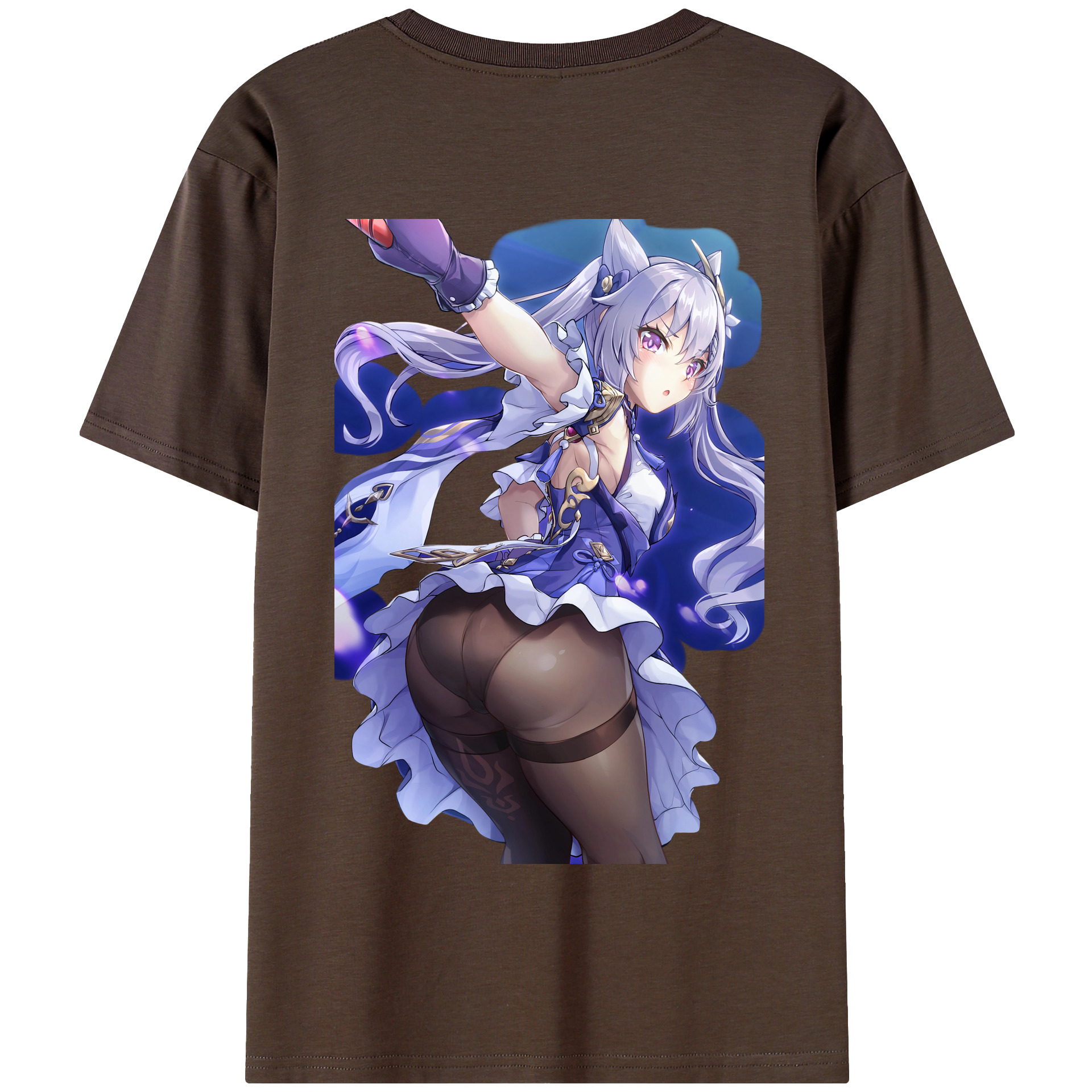 げんし神 刻晴 こくせい genshin Kokusei 綿100％半袖Tシャツ（背面プリント）