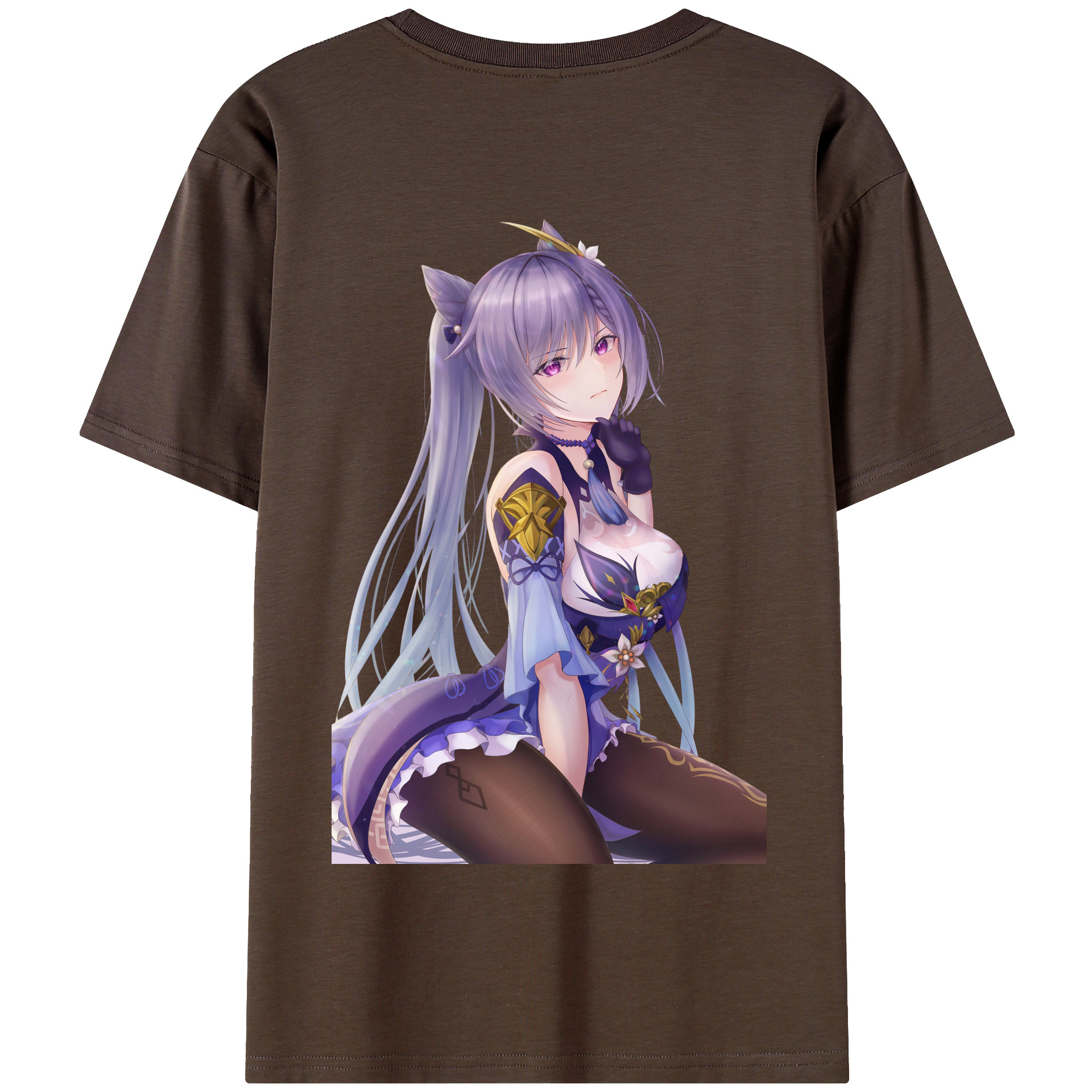 げんし神 刻晴 こくせい genshin Kokusei 綿100％半袖Tシャツ（背面プリント）