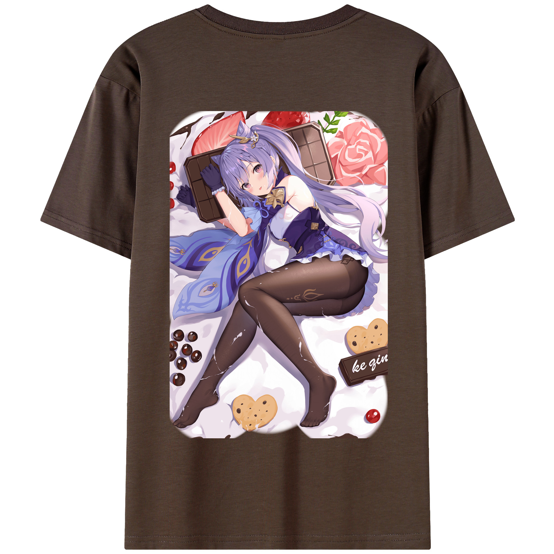 げんし神 刻晴 こくせい genshin Kokusei 綿100％半袖Tシャツ（背面プリント）