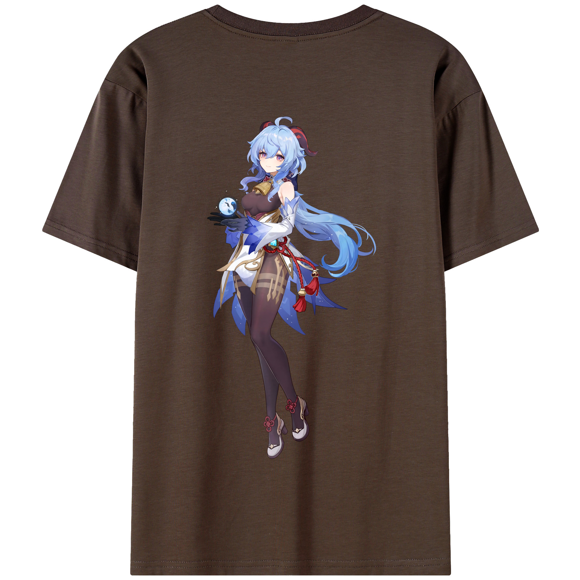 げんし神 甘雨 かんう genshin Ganyu 綿100％半袖Tシャツ（背面プリント）