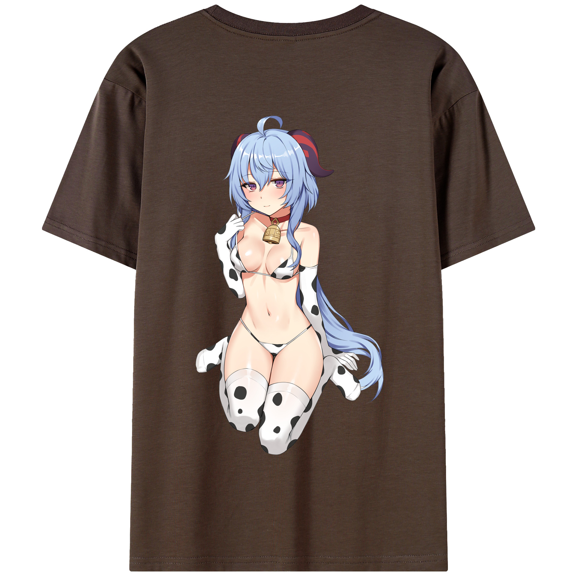 げんし神 甘雨 かんう genshin Ganyu 綿100％半袖Tシャツ（背面プリント）