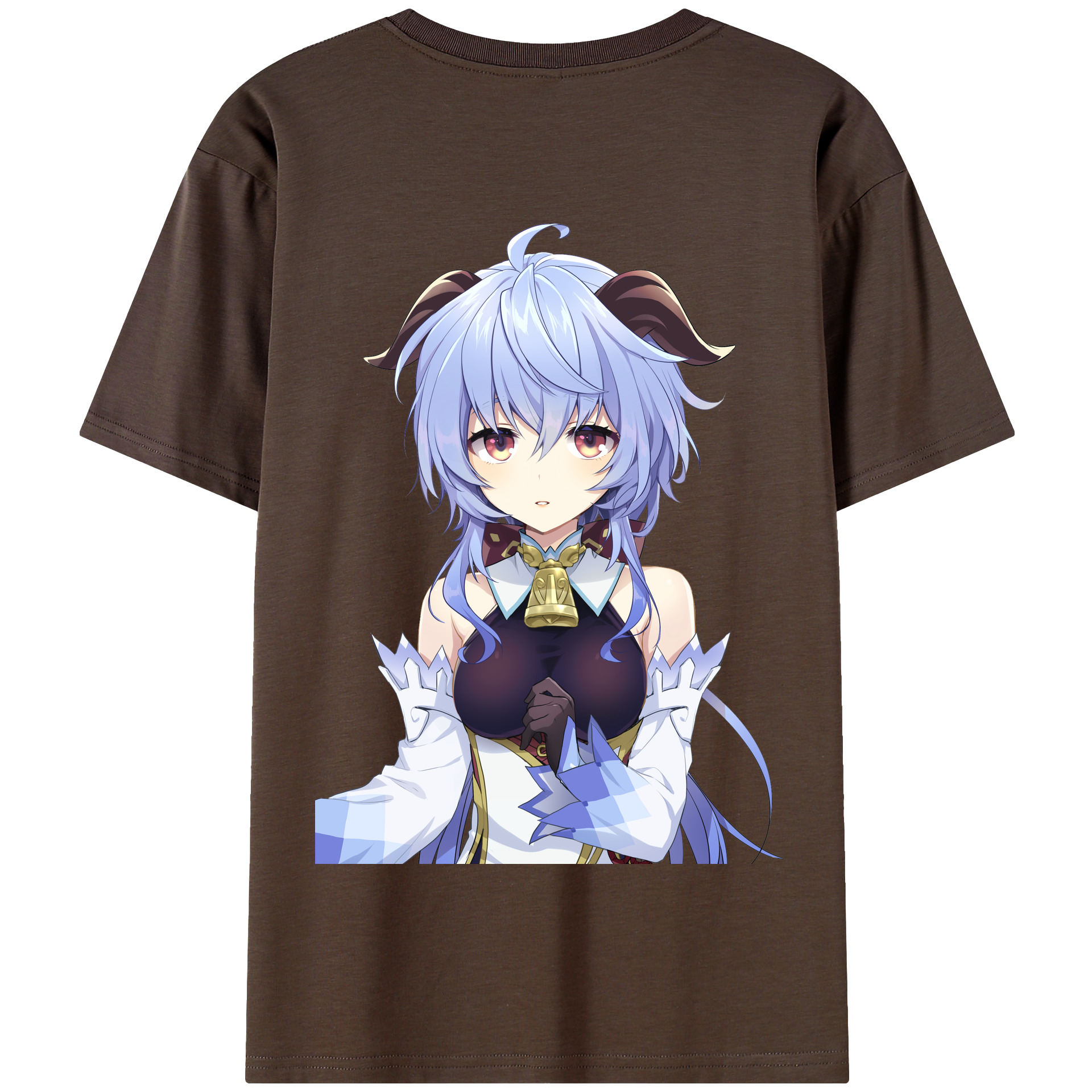 げんし神 甘雨 かんう genshin Ganyu 綿100％半袖Tシャツ（背面プリント）