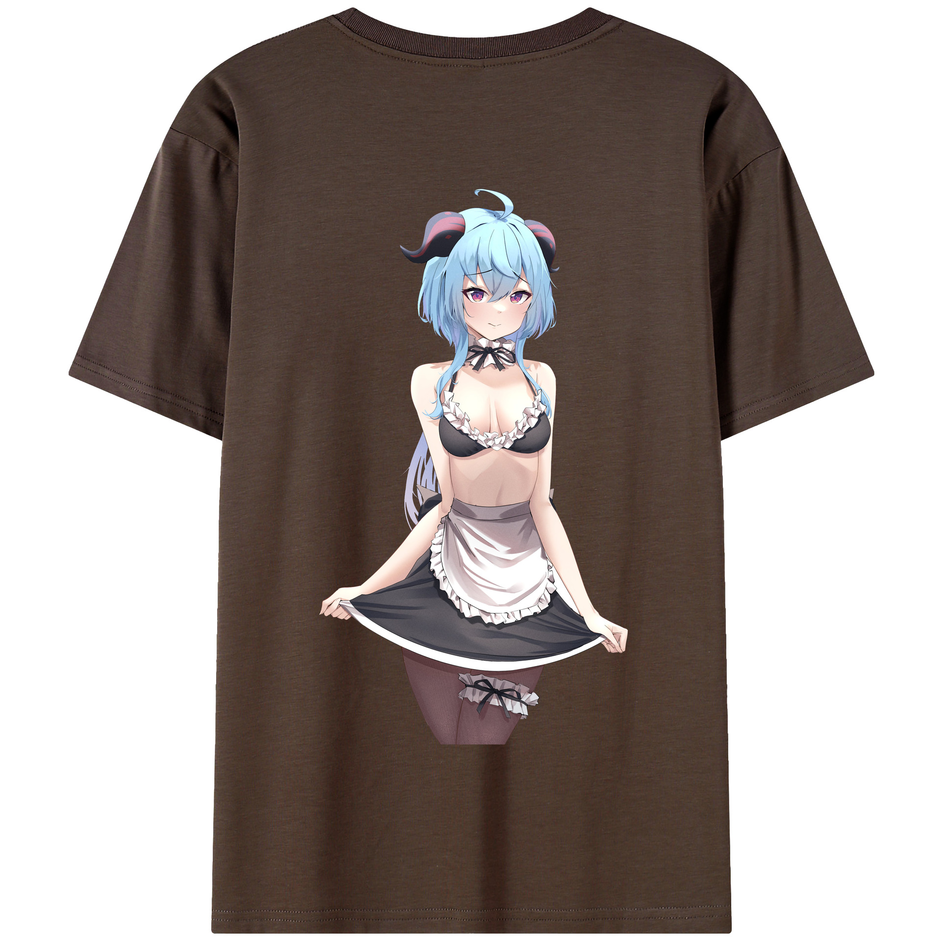 げんし神 甘雨 かんう genshin Ganyu 綿100％半袖Tシャツ（背面プリント）