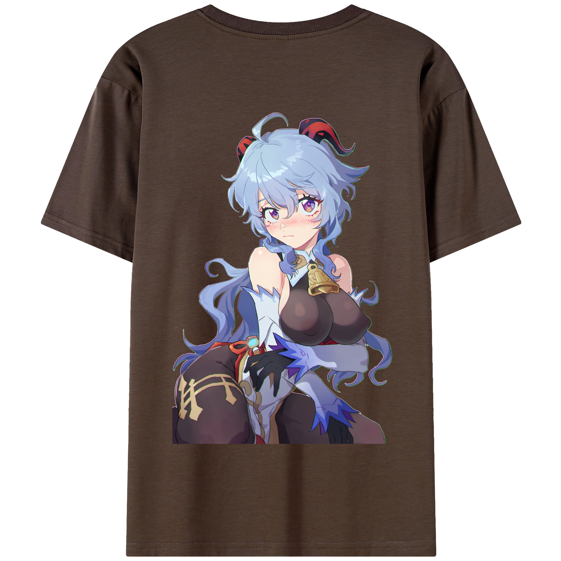 げんし神 甘雨 かんう genshin Ganyu 綿100％半袖Tシャツ（背面プリント）