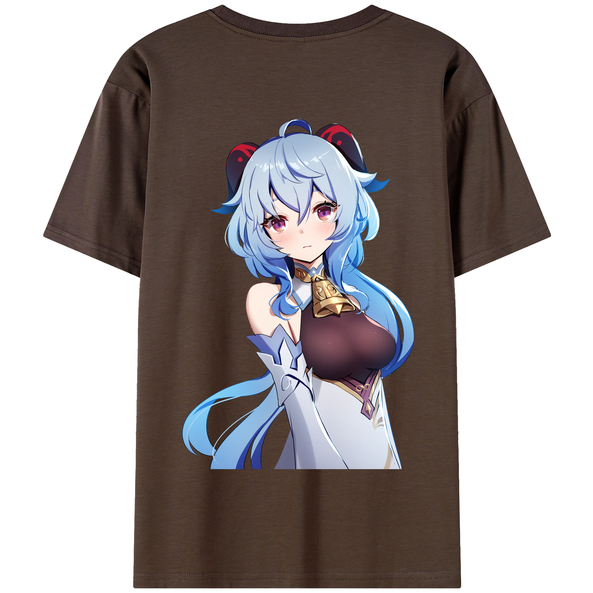 げんし神 甘雨 かんう genshin Ganyu 綿100％半袖Tシャツ（背面プリント）