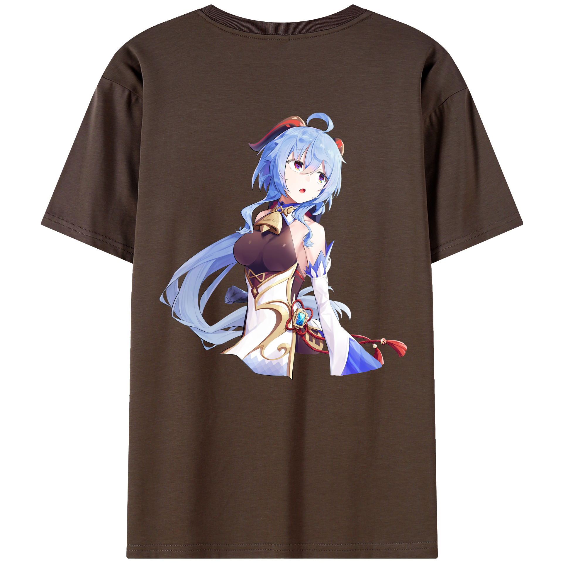 げんし神 甘雨 かんう genshin Ganyu 綿100％半袖Tシャツ（背面プリント）