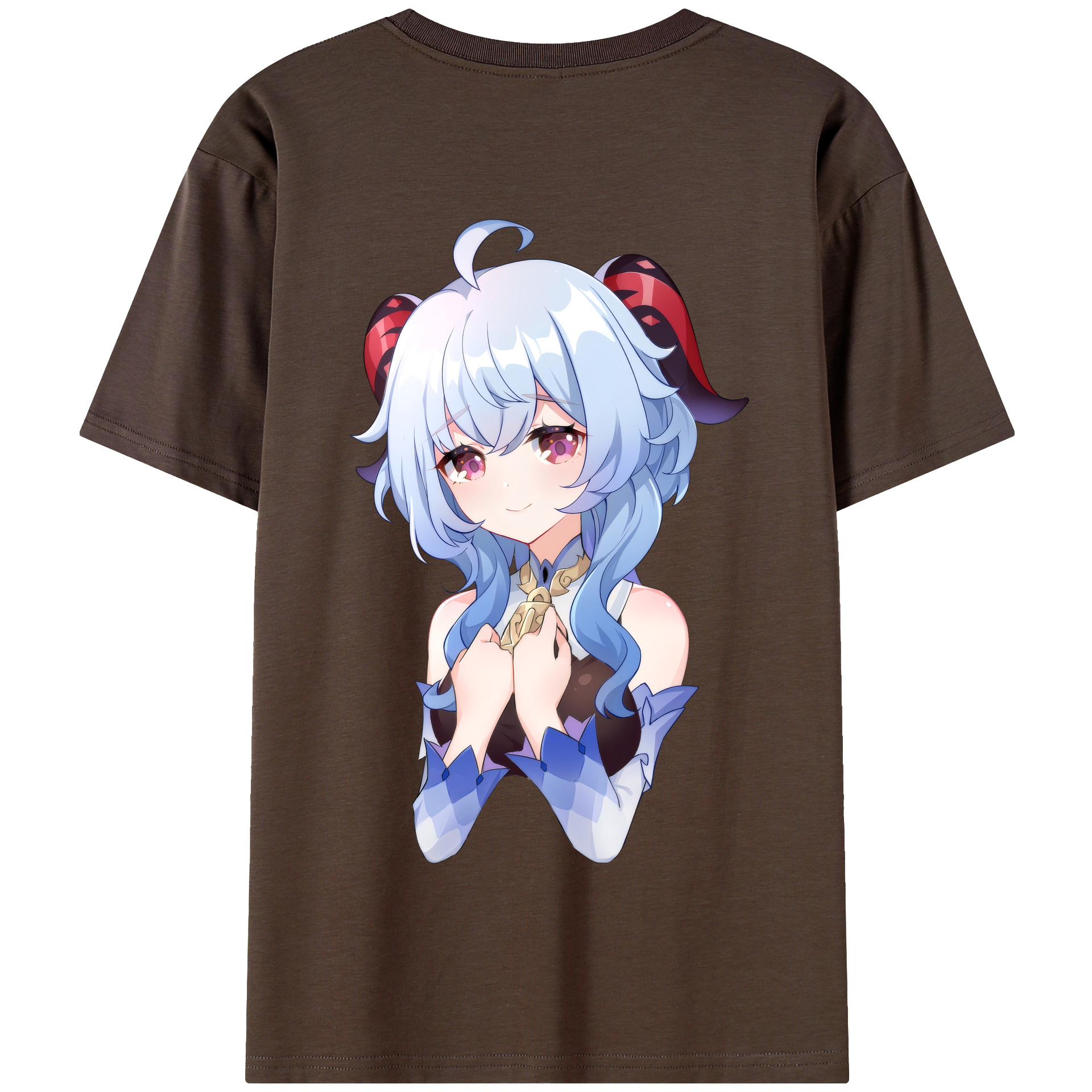 げんし神 甘雨 かんう genshin Ganyu 綿100％半袖Tシャツ（背面プリント）