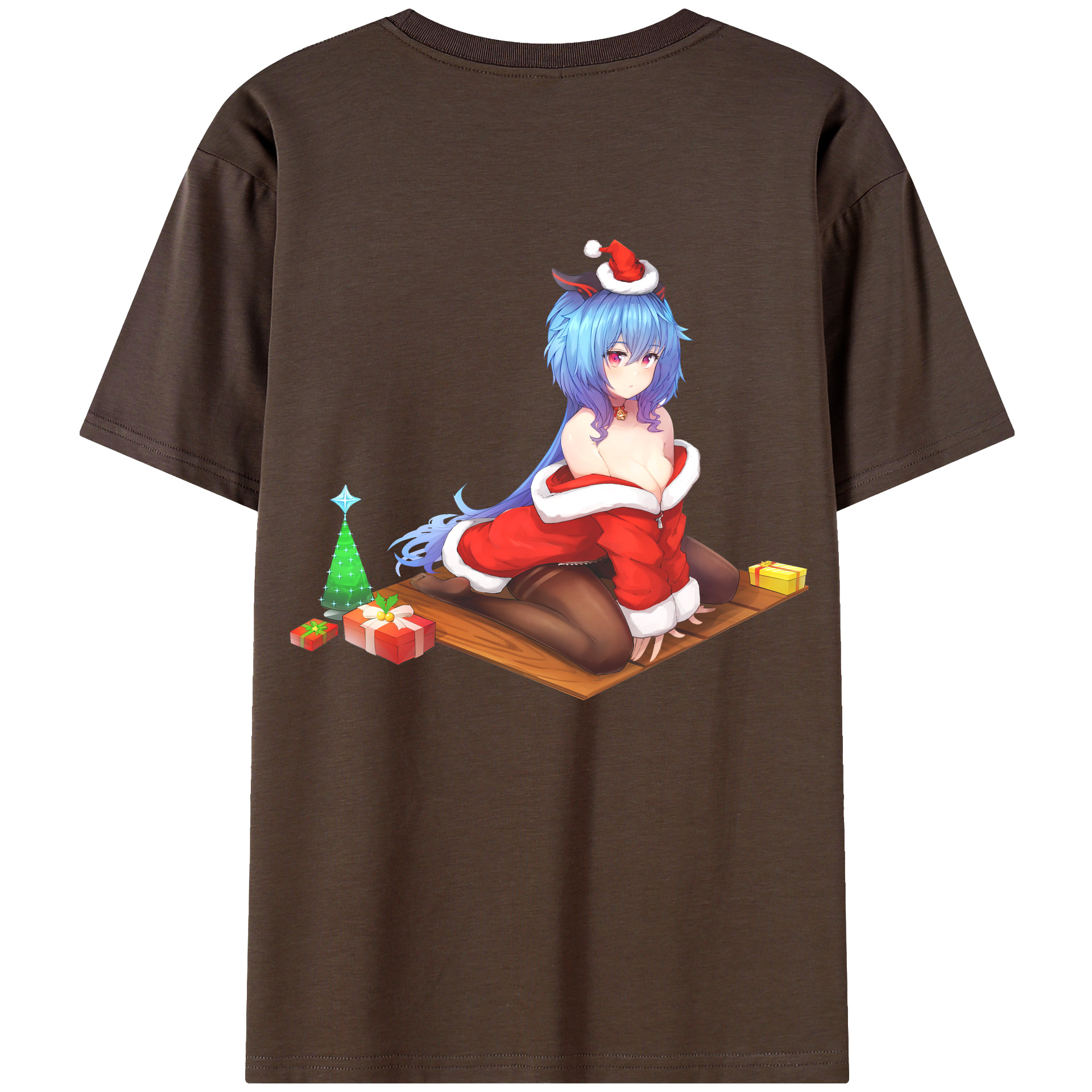 げんし神 甘雨 かんう genshin Ganyu 綿100％半袖Tシャツ（背面プリント）