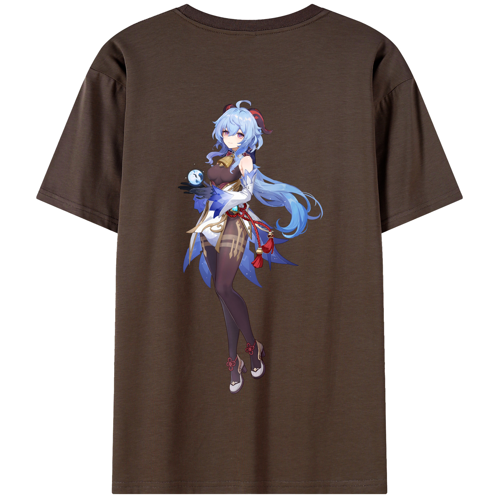 げんし神 甘雨 かんう genshin Ganyu 綿100％半袖Tシャツ（背面プリント）