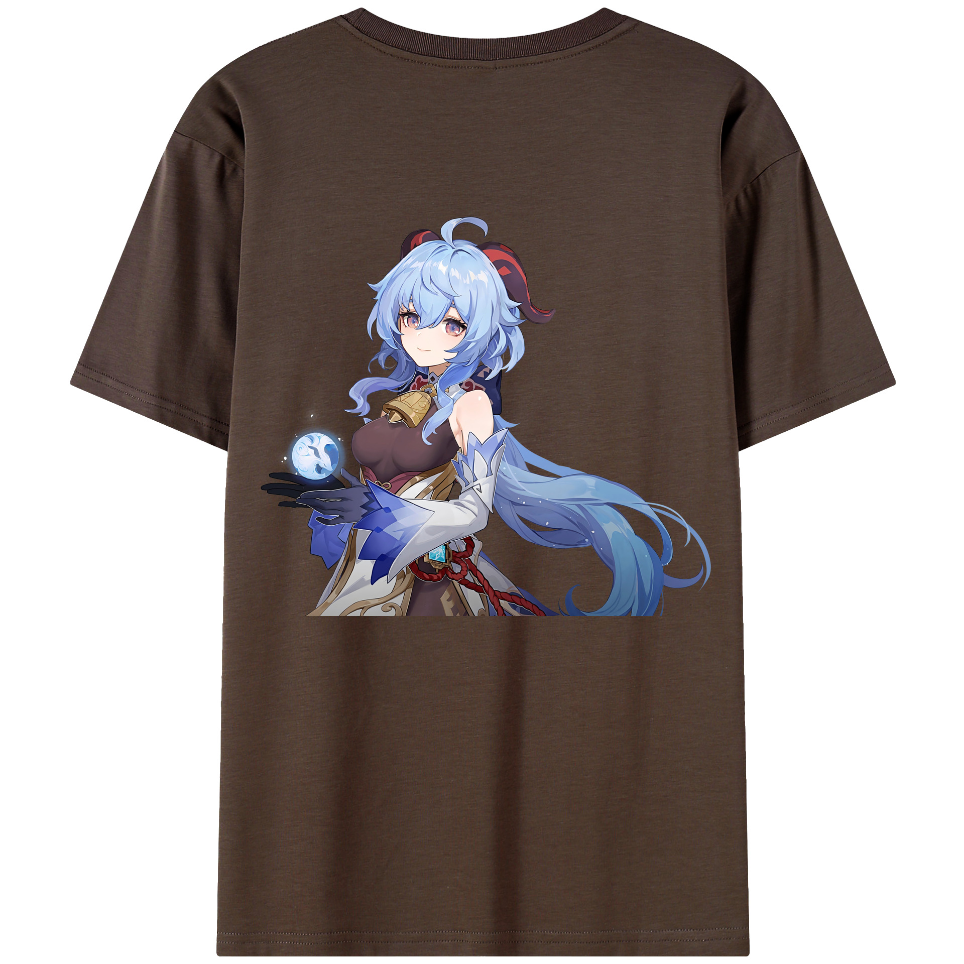 げんし神 甘雨 かんう genshin Ganyu 綿100％半袖Tシャツ（背面プリント）