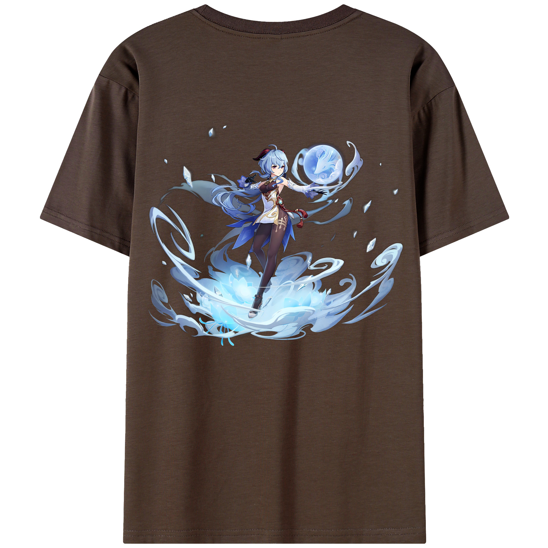げんし神 甘雨 かんう genshin Ganyu 綿100％半袖Tシャツ（背面プリント）
