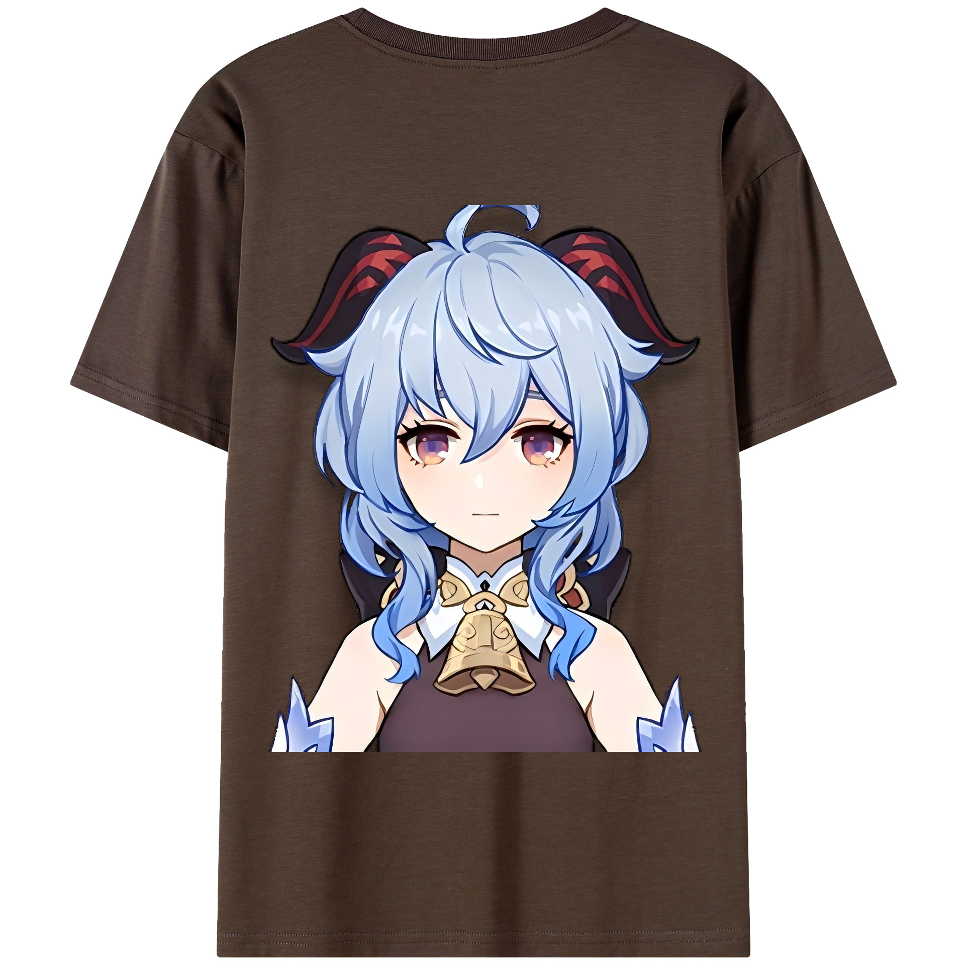 げんし神 甘雨 かんう genshin Ganyu 綿100％半袖Tシャツ（背面プリント）