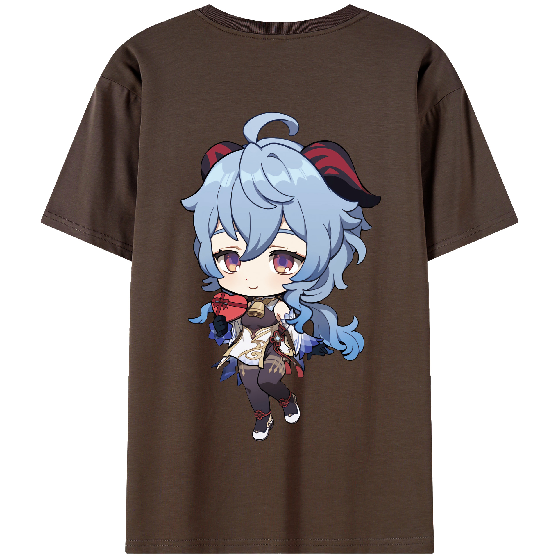 げんし神 甘雨 かんう genshin Ganyu 綿100％半袖Tシャツ（背面プリント）