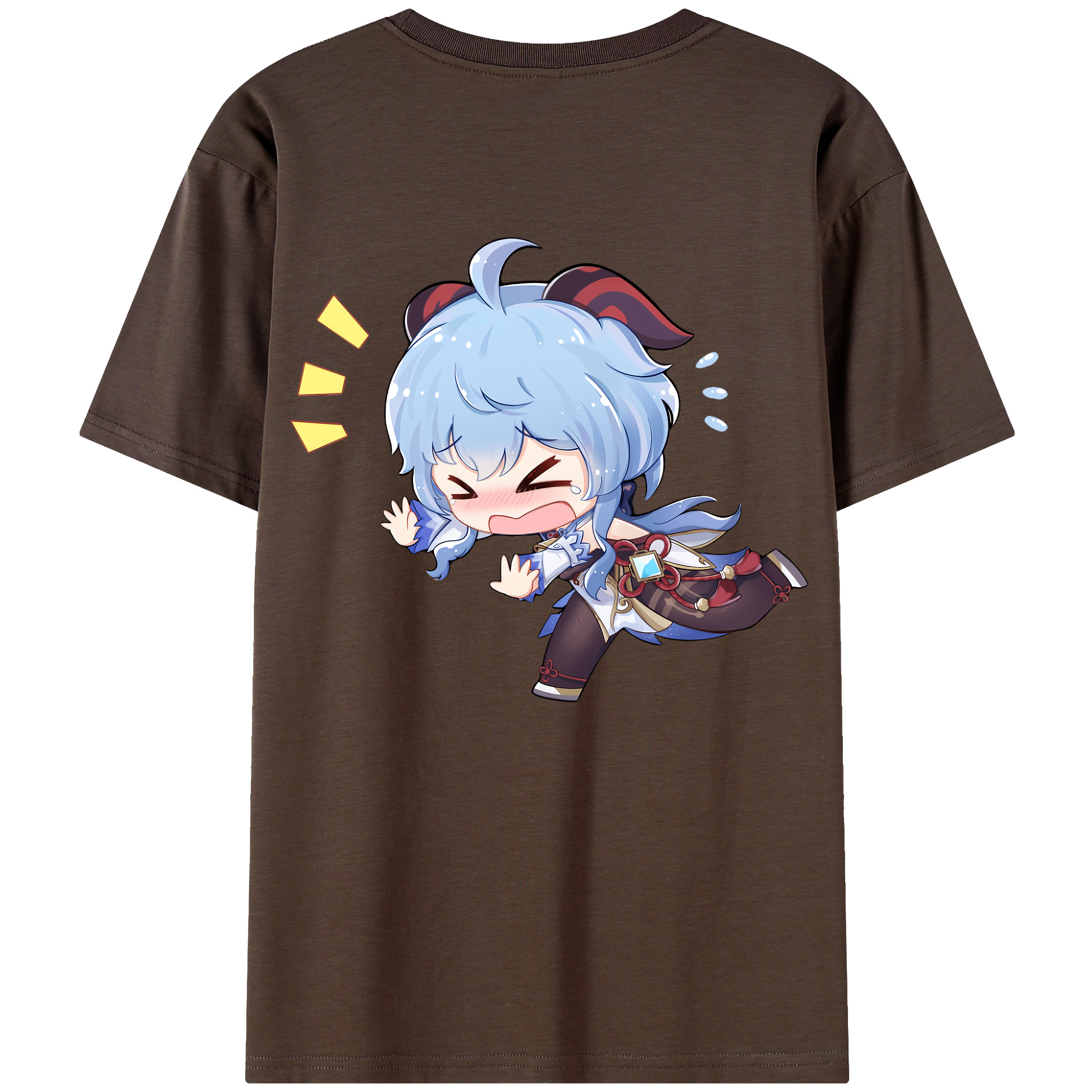 げんし神 甘雨 かんう genshin Ganyu 綿100％半袖Tシャツ（背面プリント）