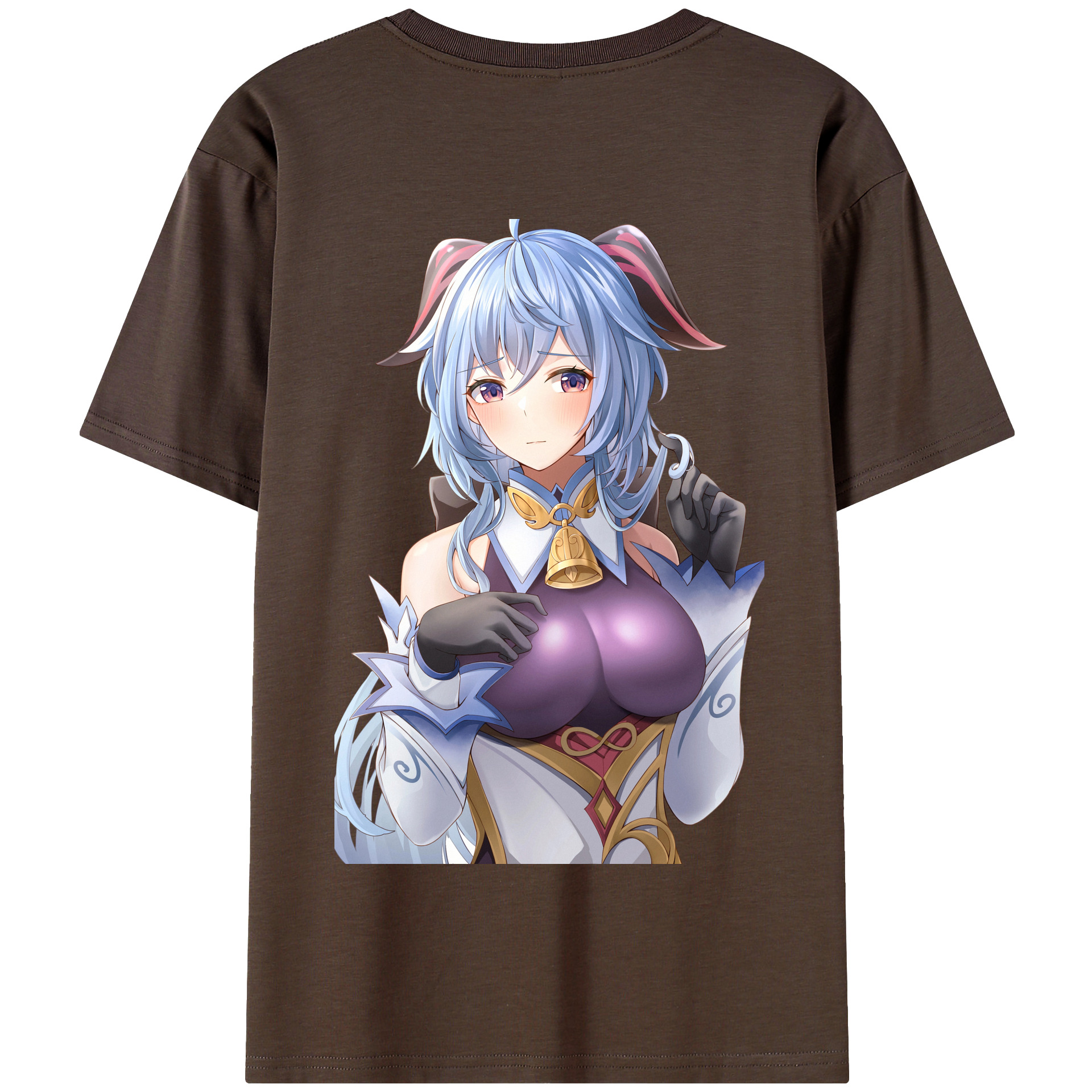 げんし神 甘雨 かんう genshin Ganyu 綿100％半袖Tシャツ（背面プリント）