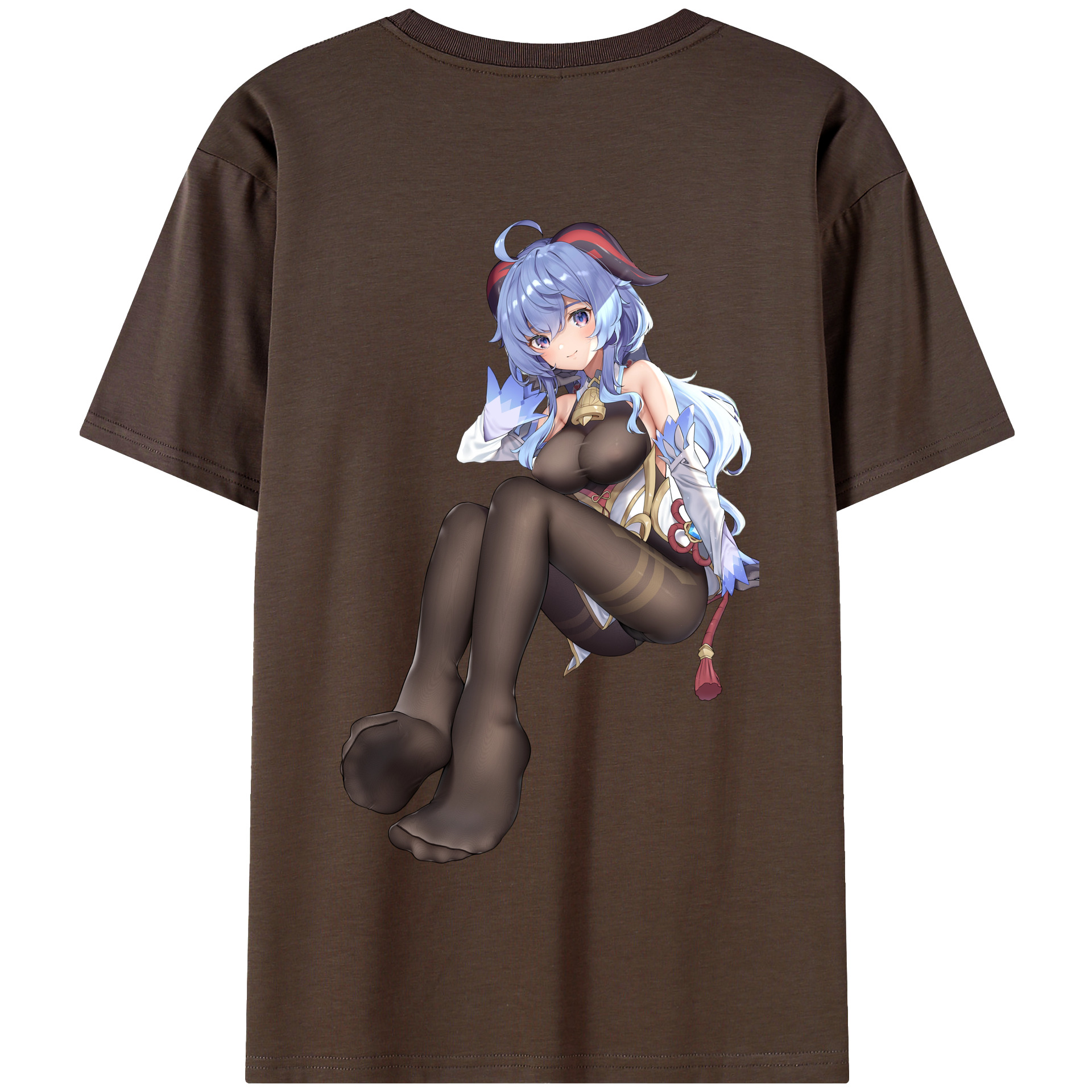 げんし神 甘雨 かんう genshin Ganyu 綿100％半袖Tシャツ（背面プリント）