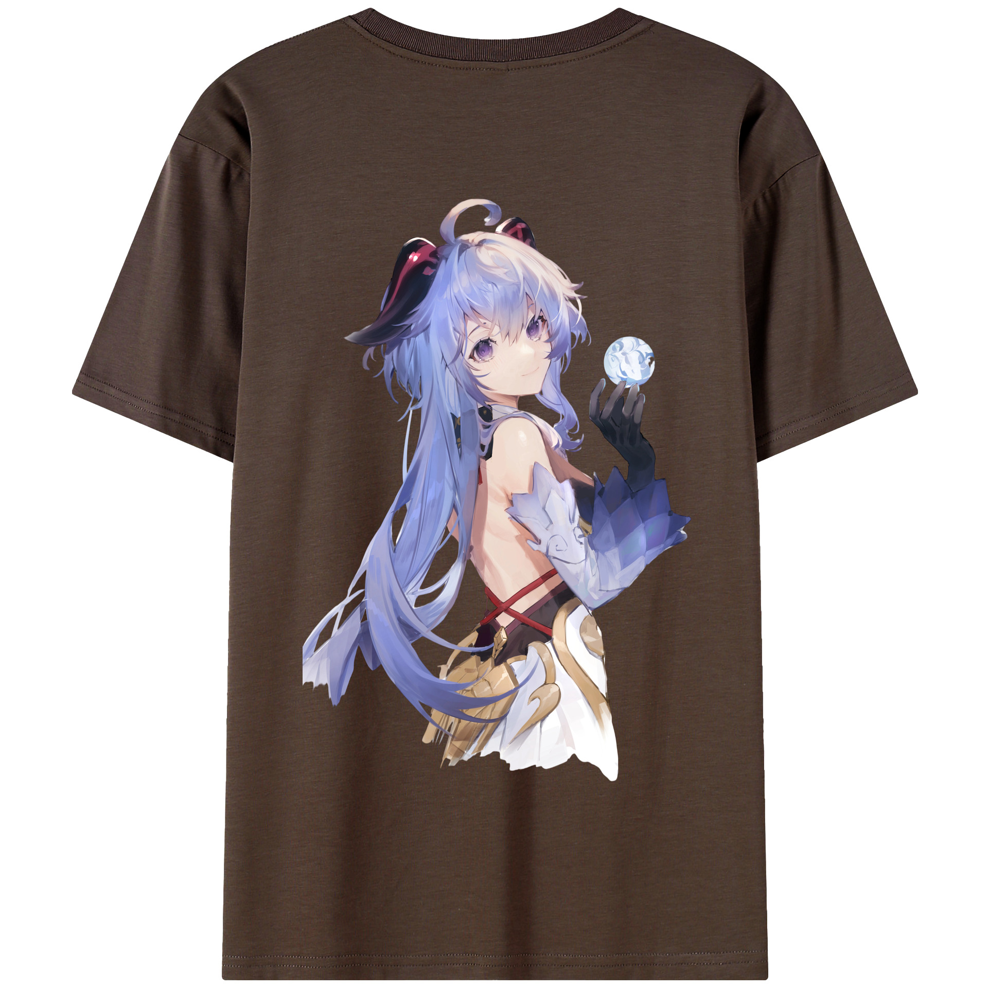 げんし神 甘雨 かんう genshin Ganyu 綿100％半袖Tシャツ（背面プリント）