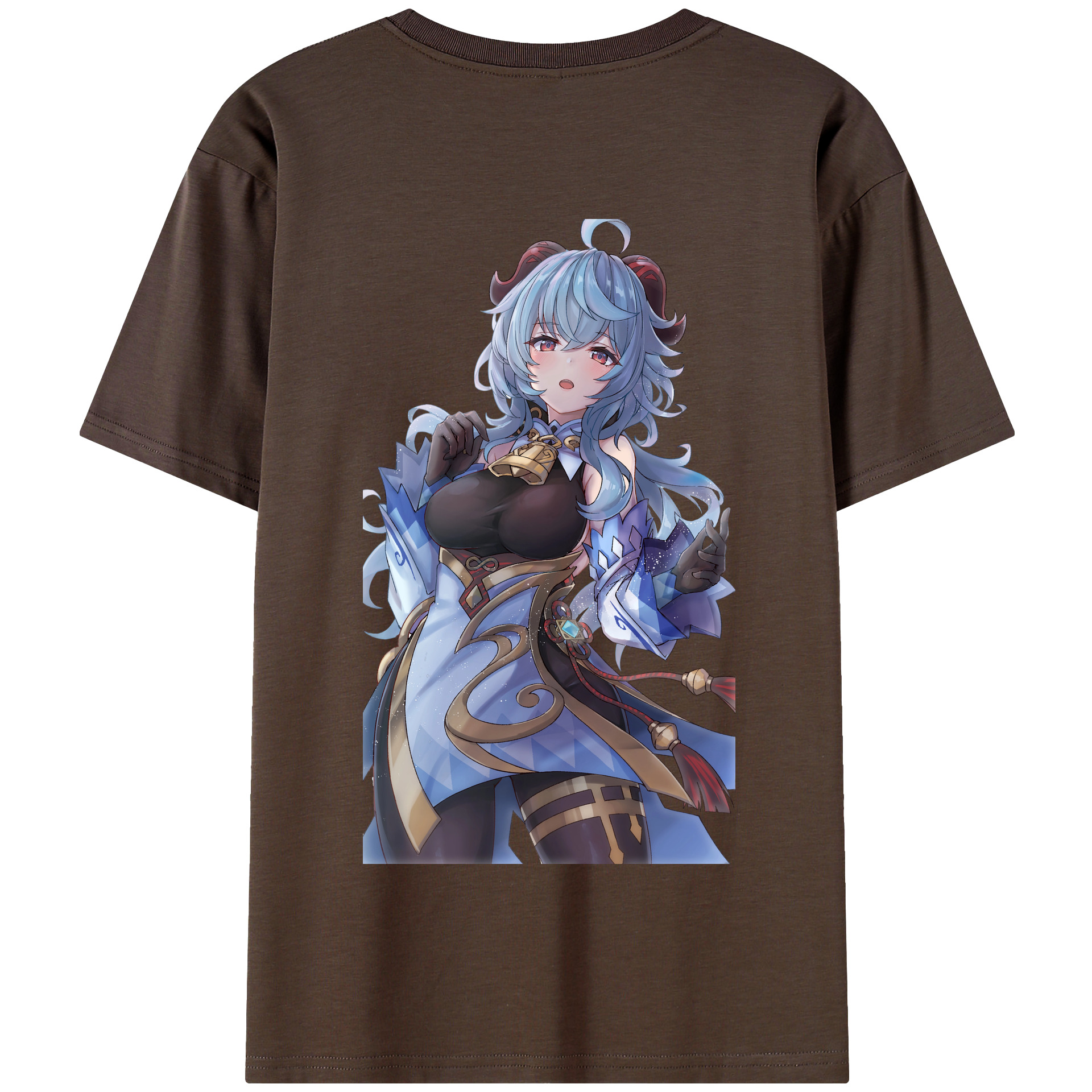 げんし神 甘雨 かんう genshin Ganyu 綿100％半袖Tシャツ（背面プリント）