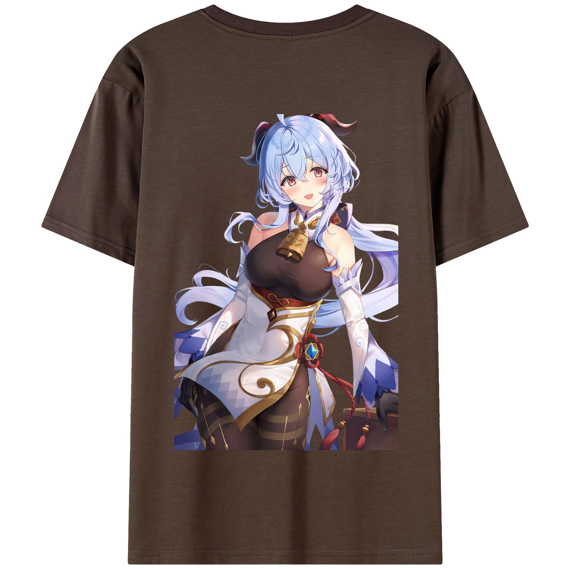 げんし神 甘雨 かんう genshin Ganyu 綿100％半袖Tシャツ（背面プリント）