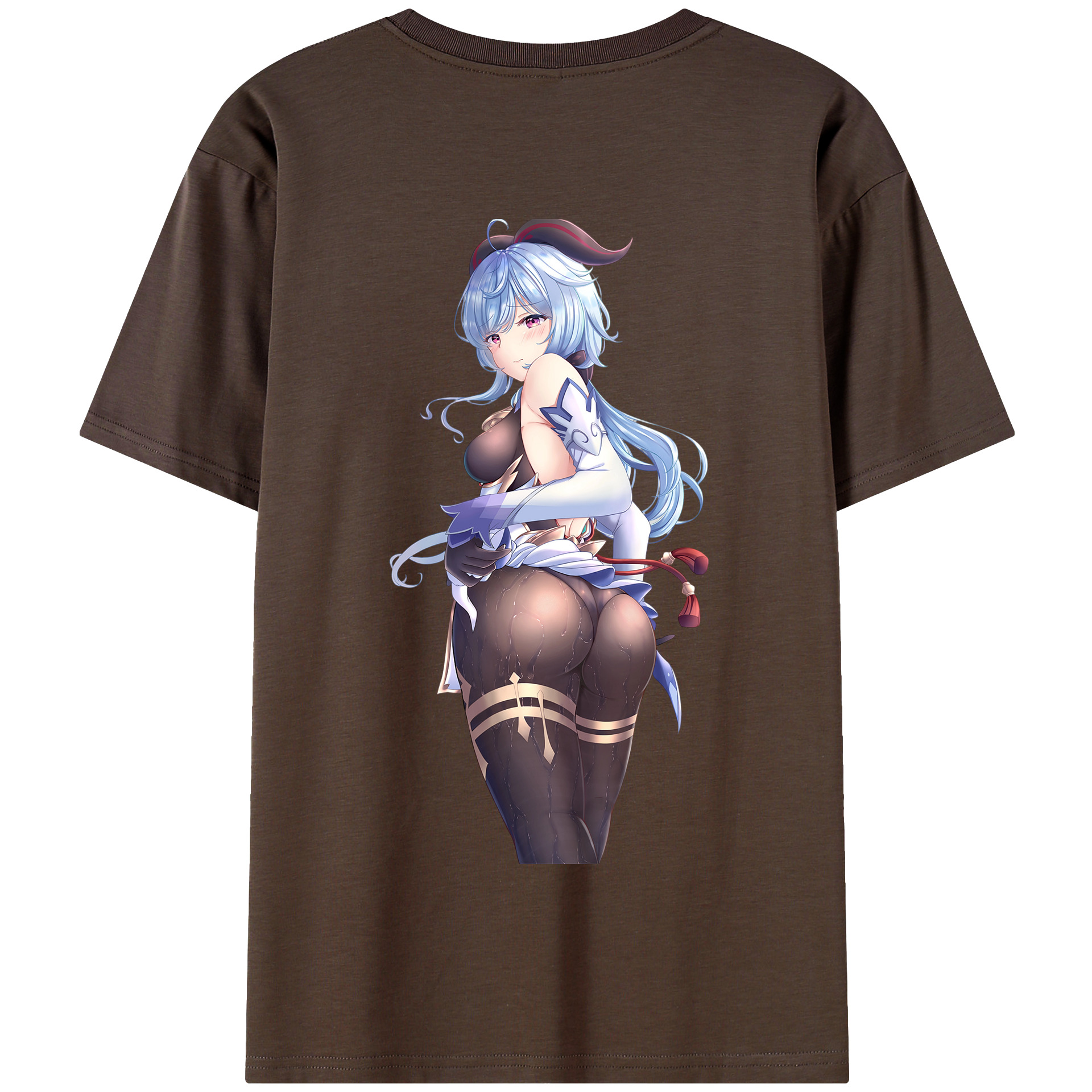げんし神 甘雨 かんう genshin Ganyu 綿100％半袖Tシャツ（背面プリント）