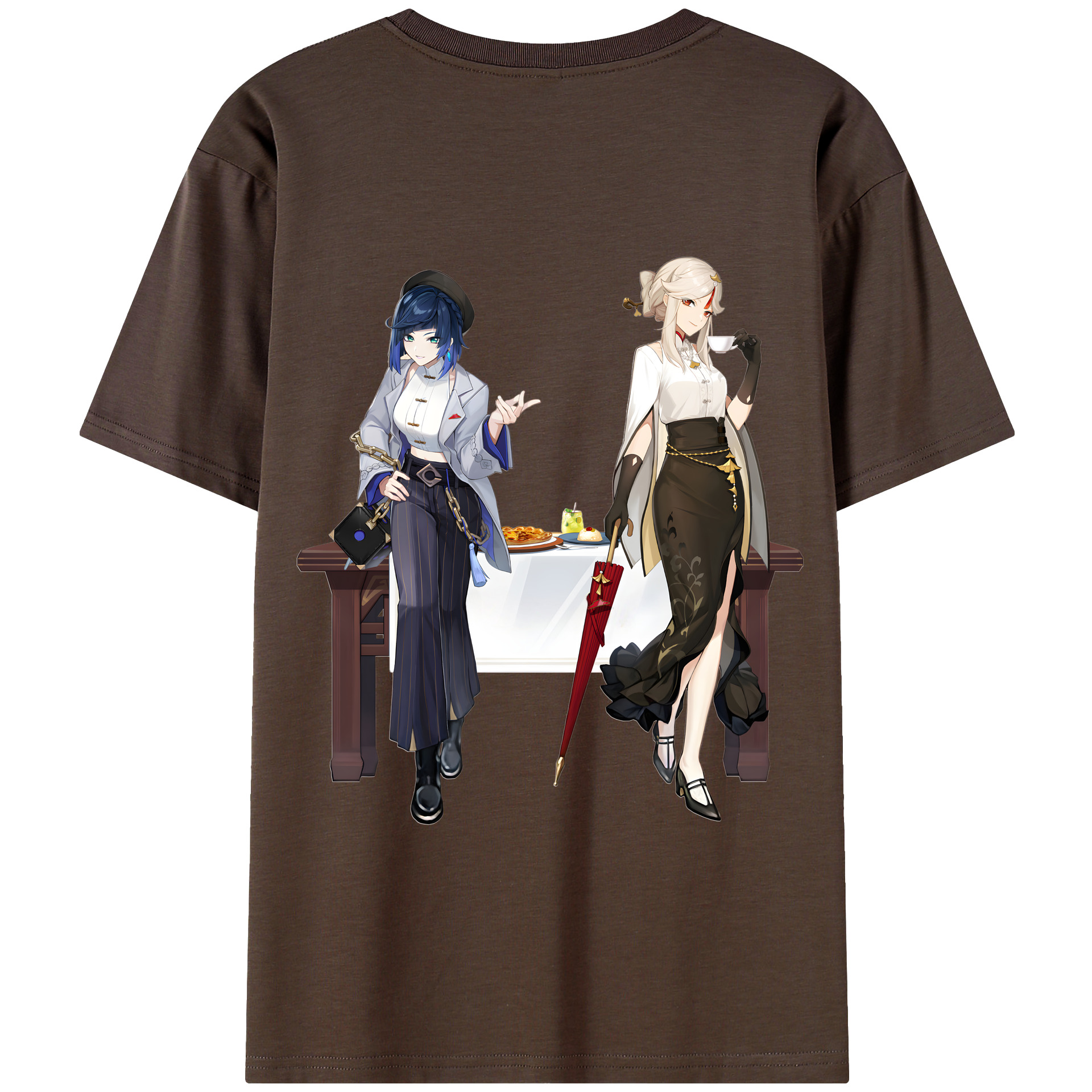 げんし神 夜兰 やらん genshin Yaran 綿100％半袖Tシャツ（背面プリント）