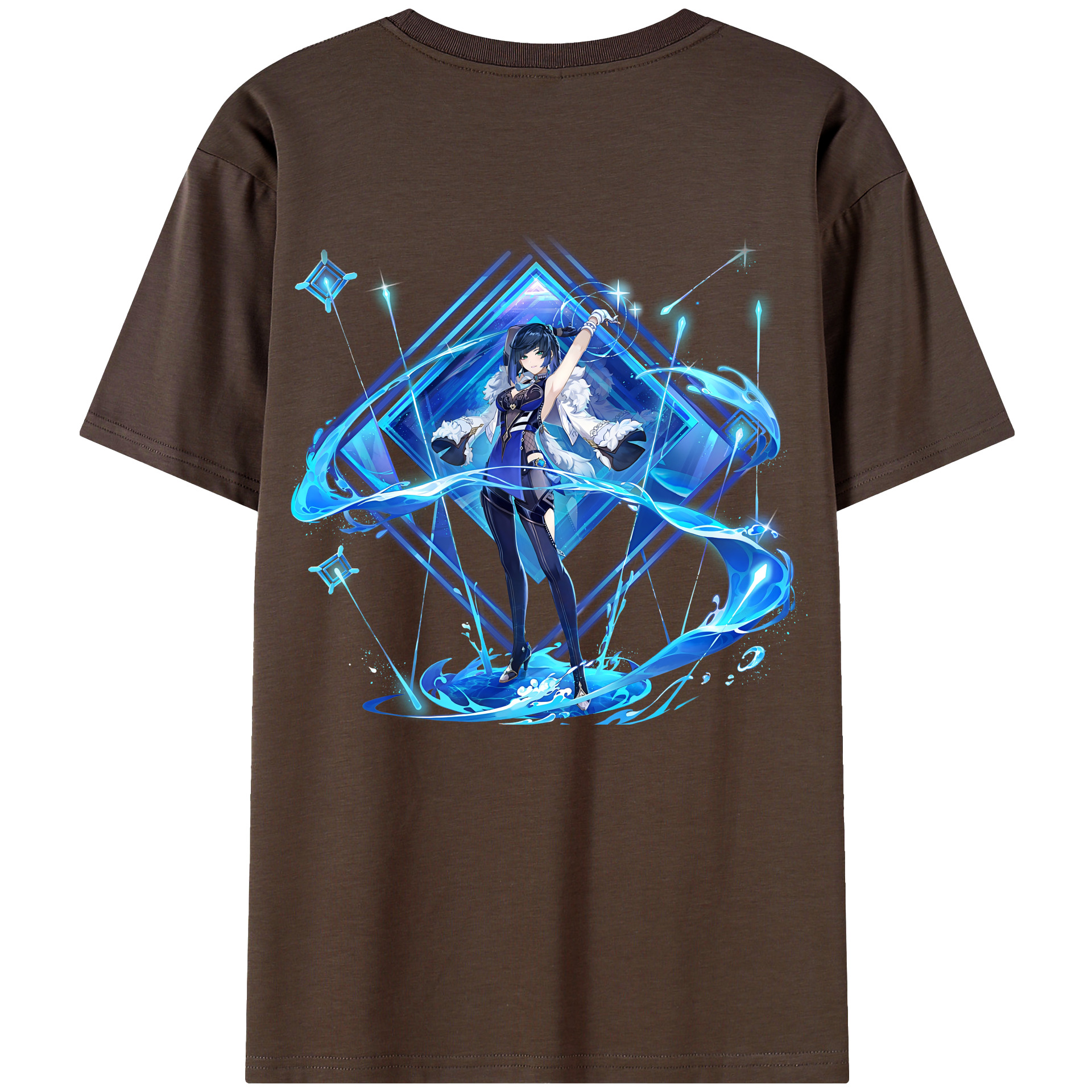 げんし神 夜兰 やらん genshin Yaran 綿100％半袖Tシャツ（背面プリント）