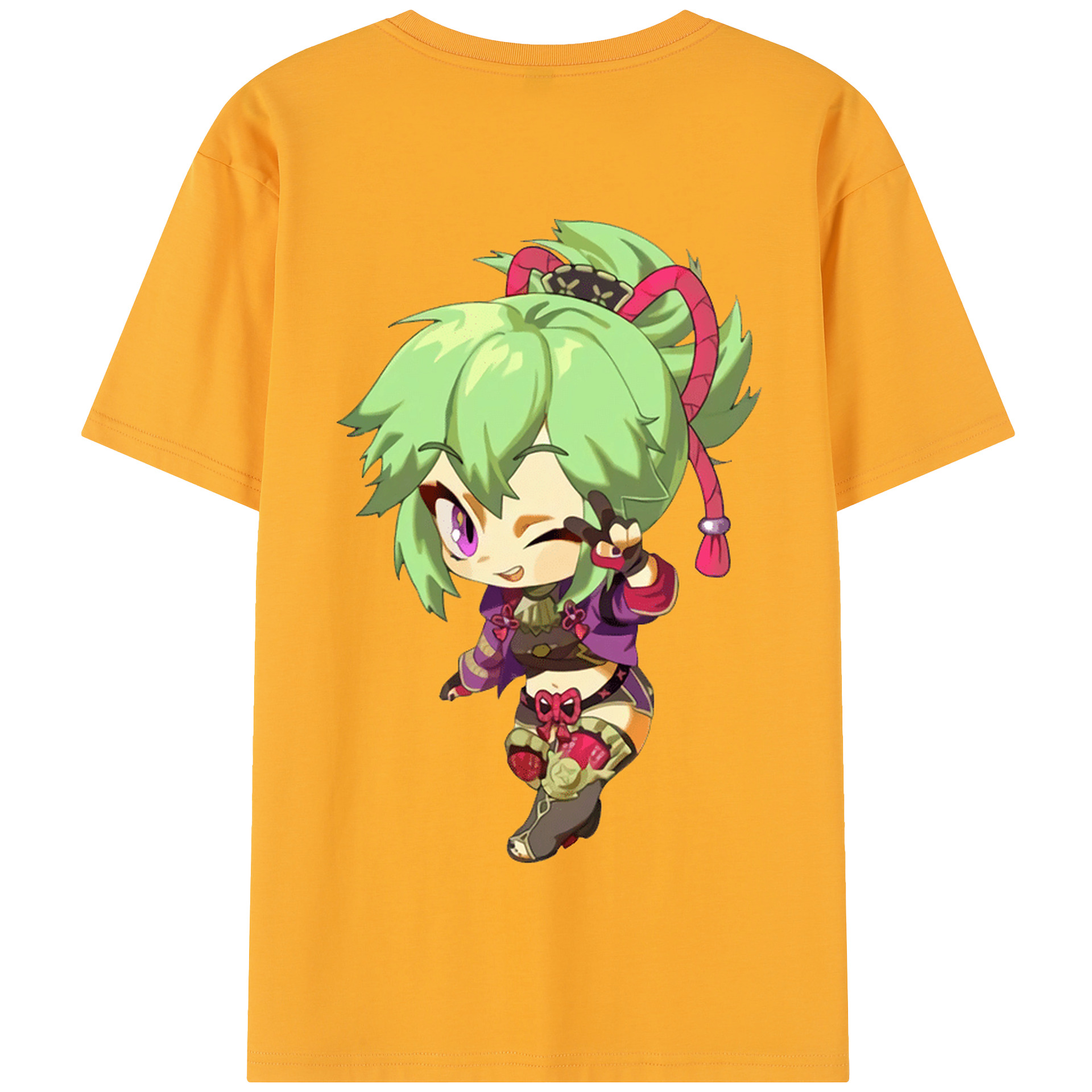 げんし神  久岐忍 くき しのぶ genshin Kuki Shinobu 綿100％半袖Tシャツ（背面プリント）
