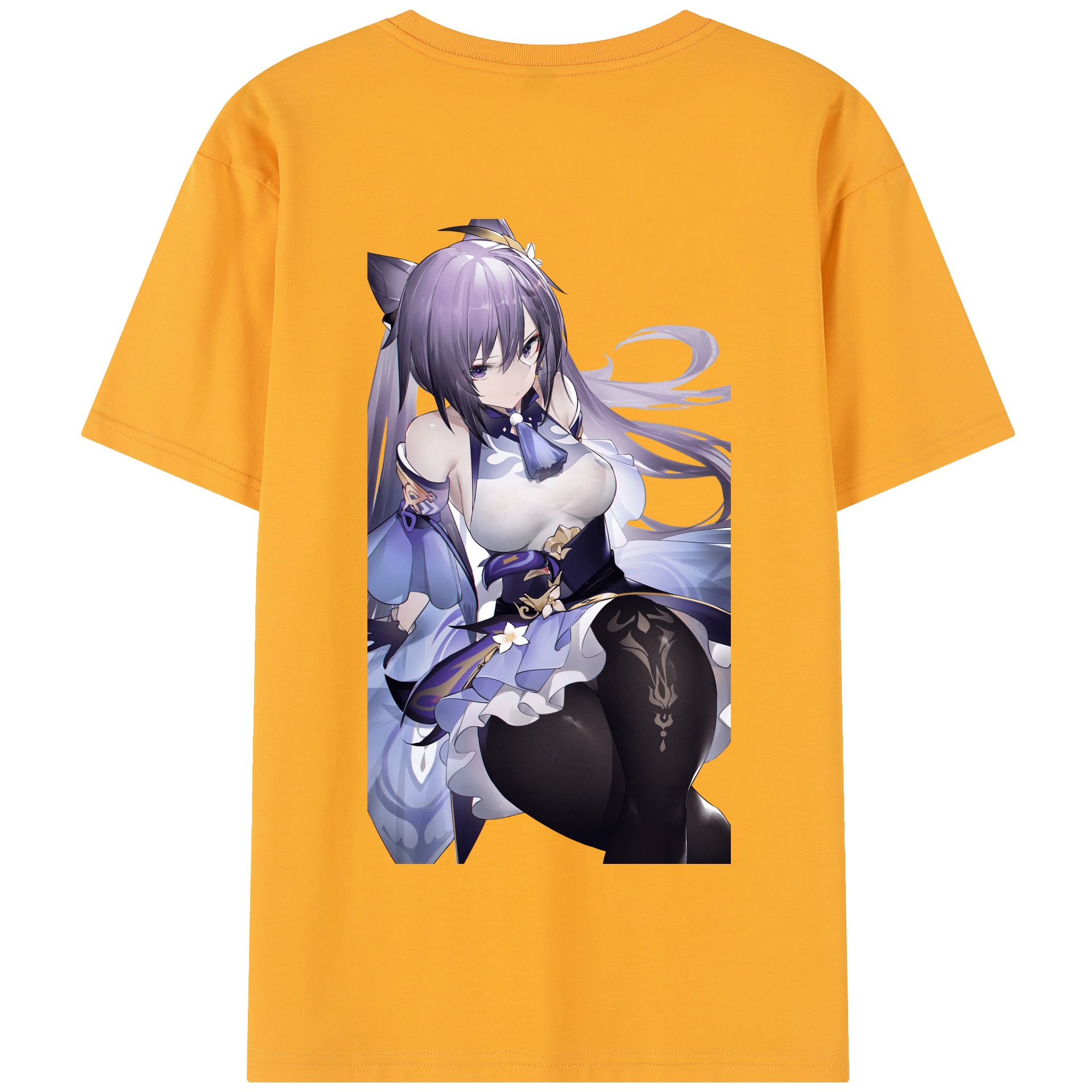 げんし神 刻晴 こくせい genshin Kokusei 綿100％半袖Tシャツ（背面プリント）